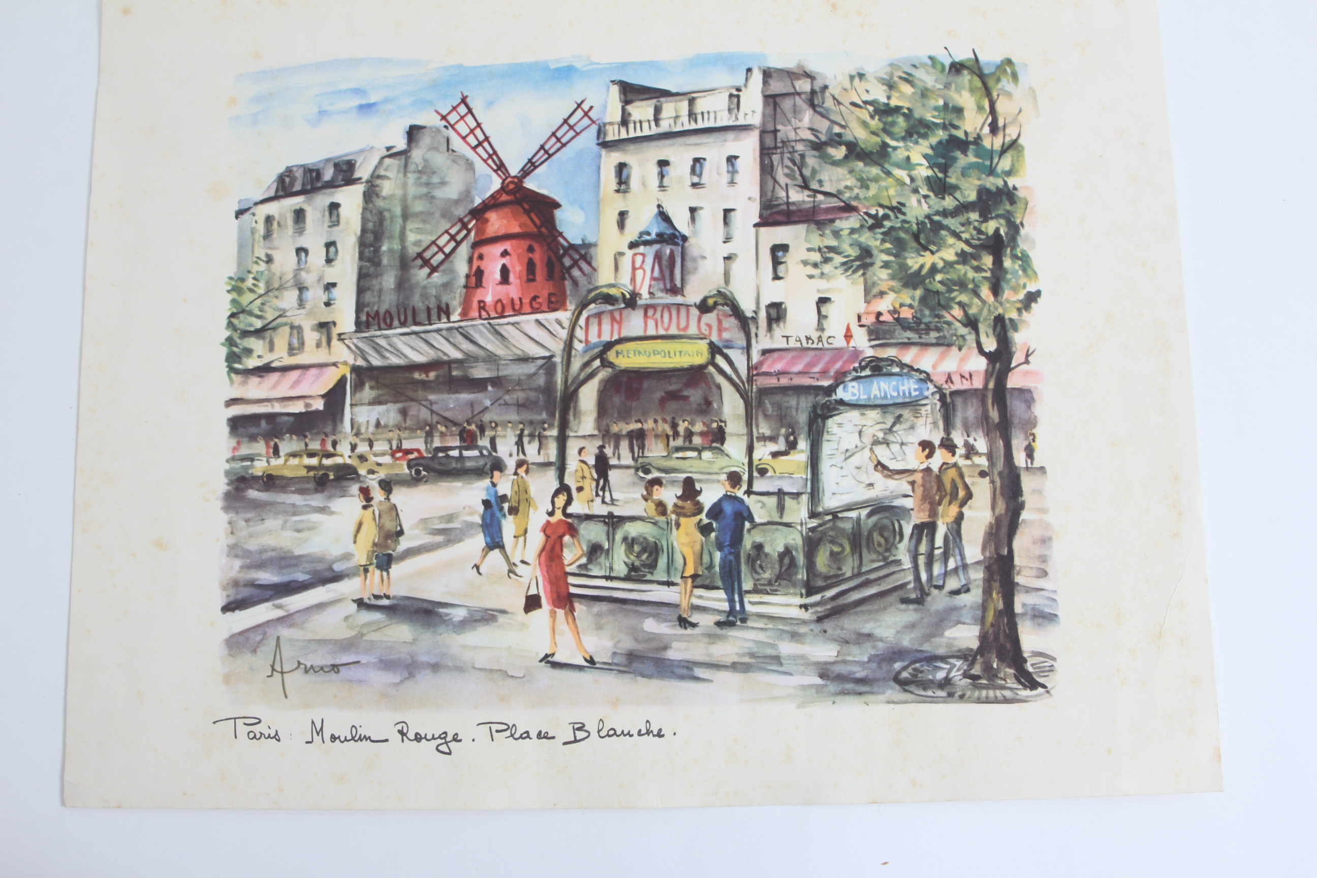 Collection of Marius Girard French Watercolor Prints