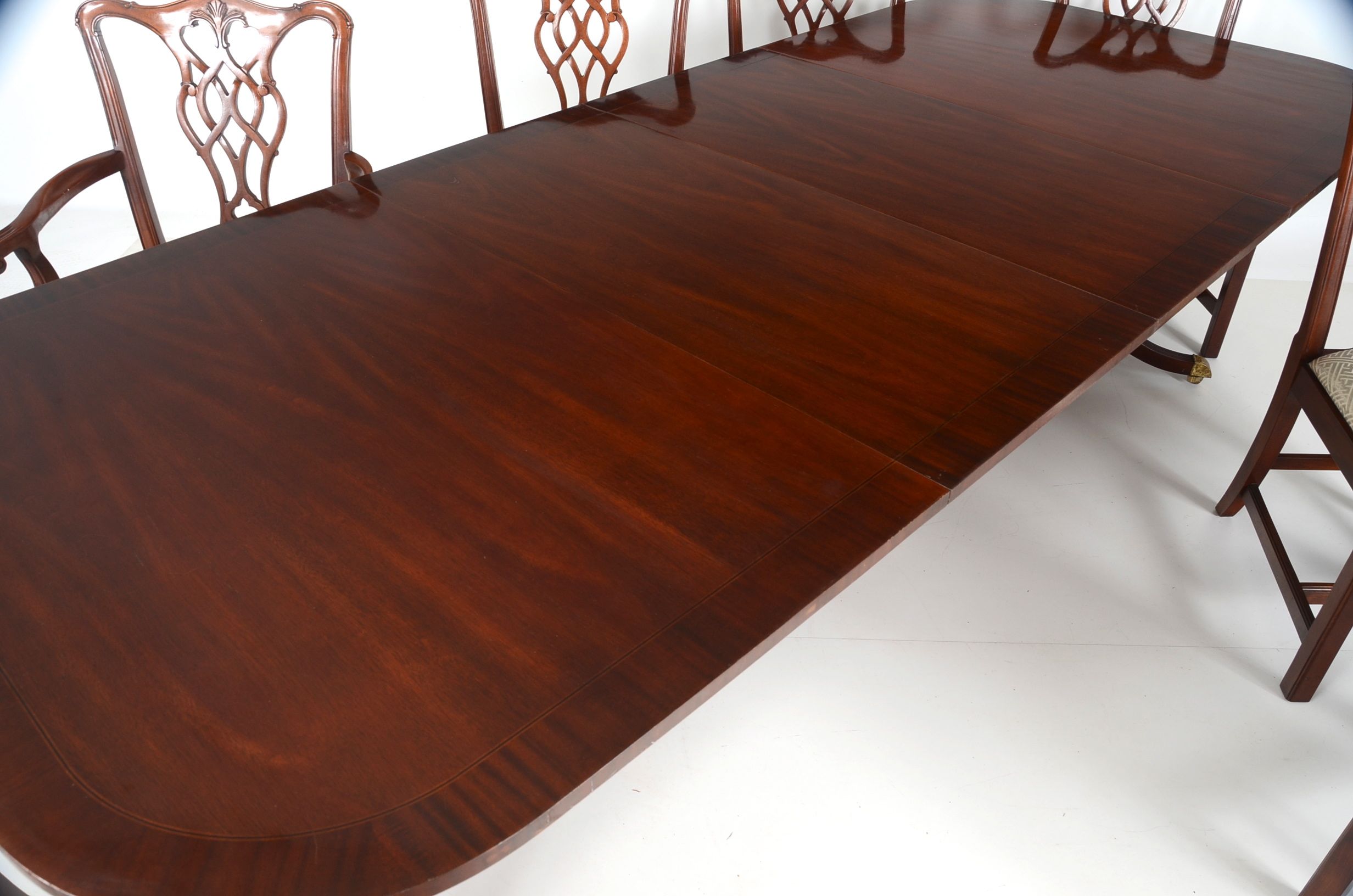 Council Craftsman Dining Table and Eight Chairs