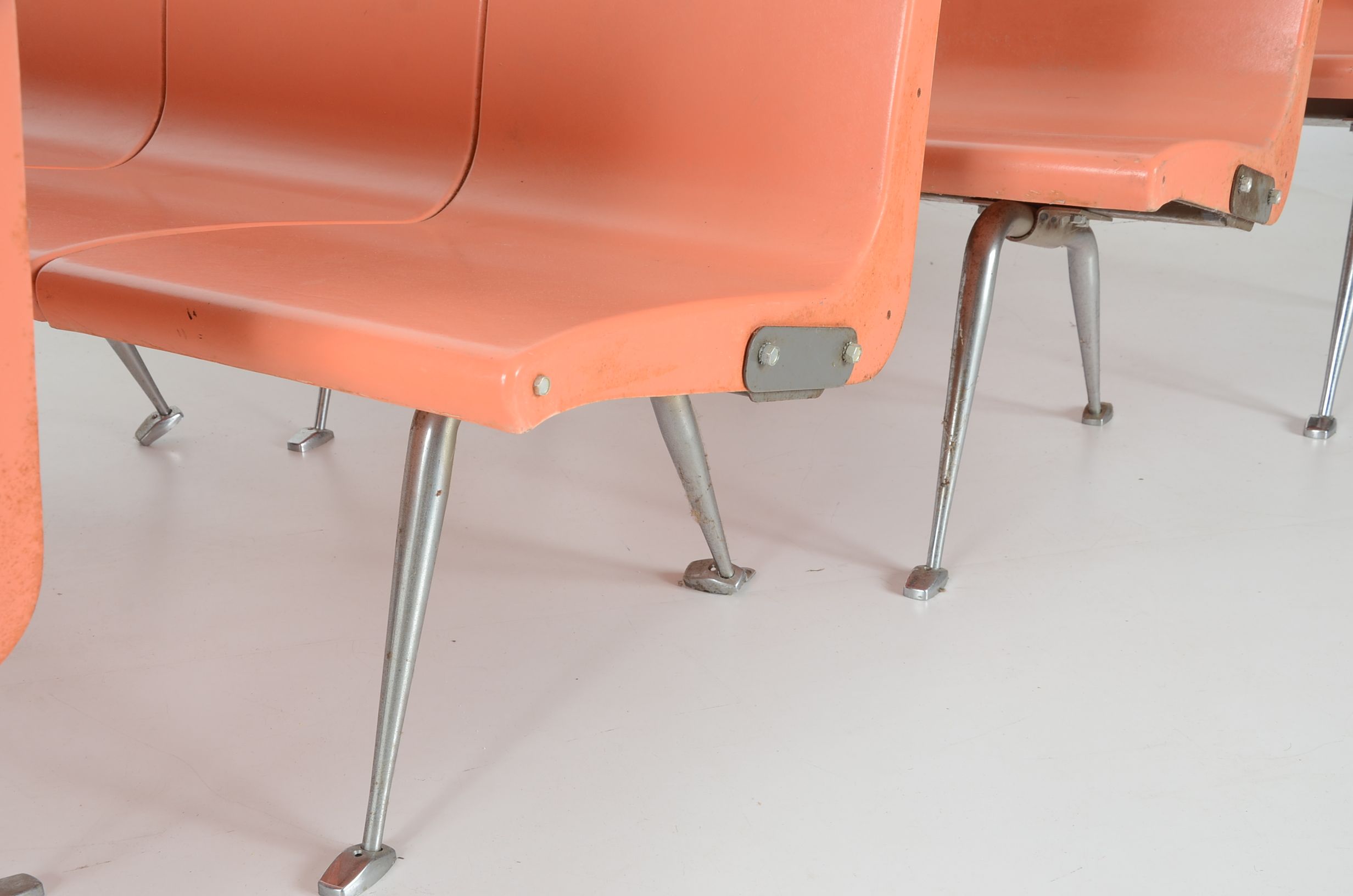 Set of 4 Brunswick Bowling Alley Bench Chairs