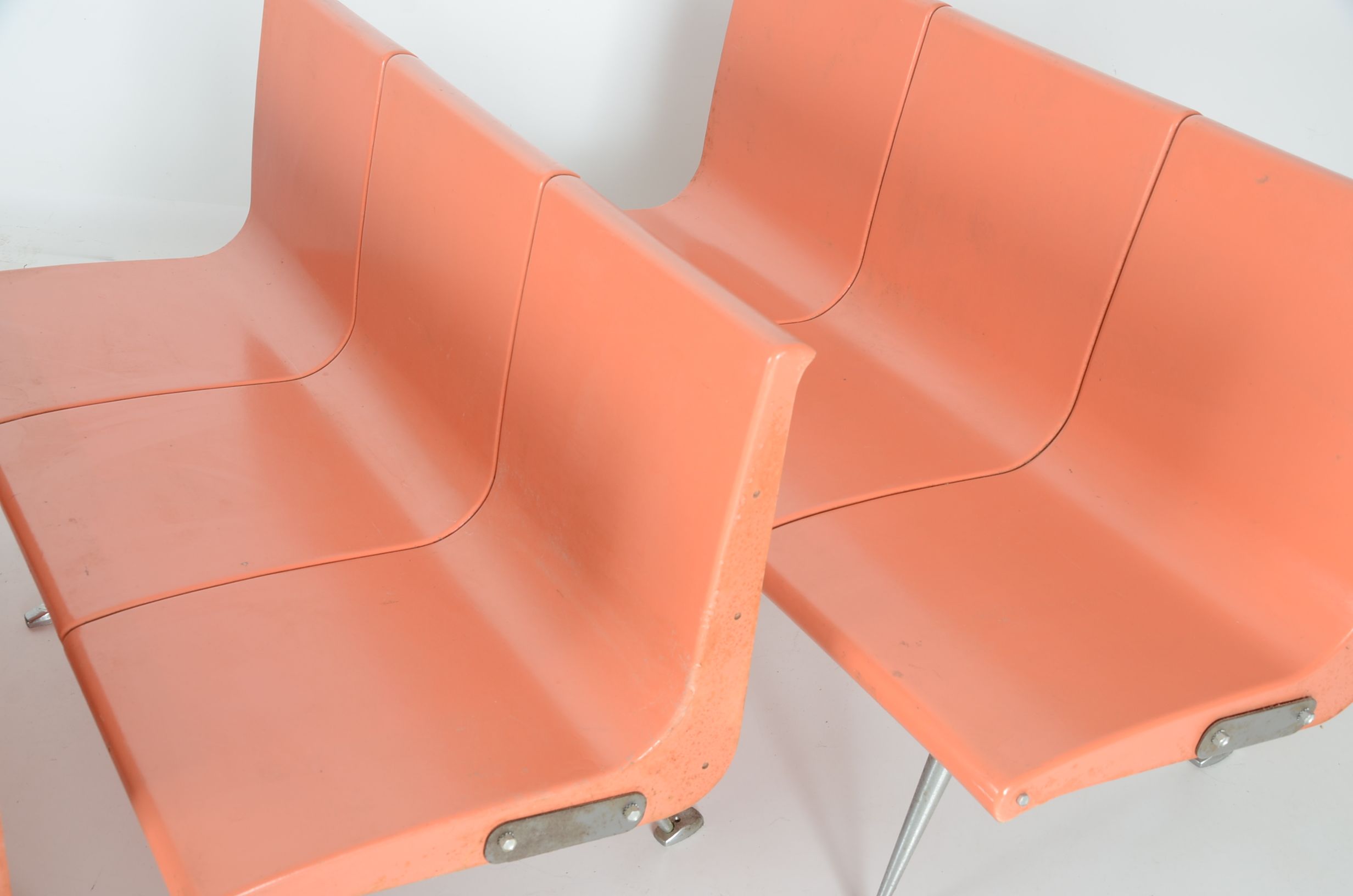 Set of 4 Brunswick Bowling Alley Bench Chairs