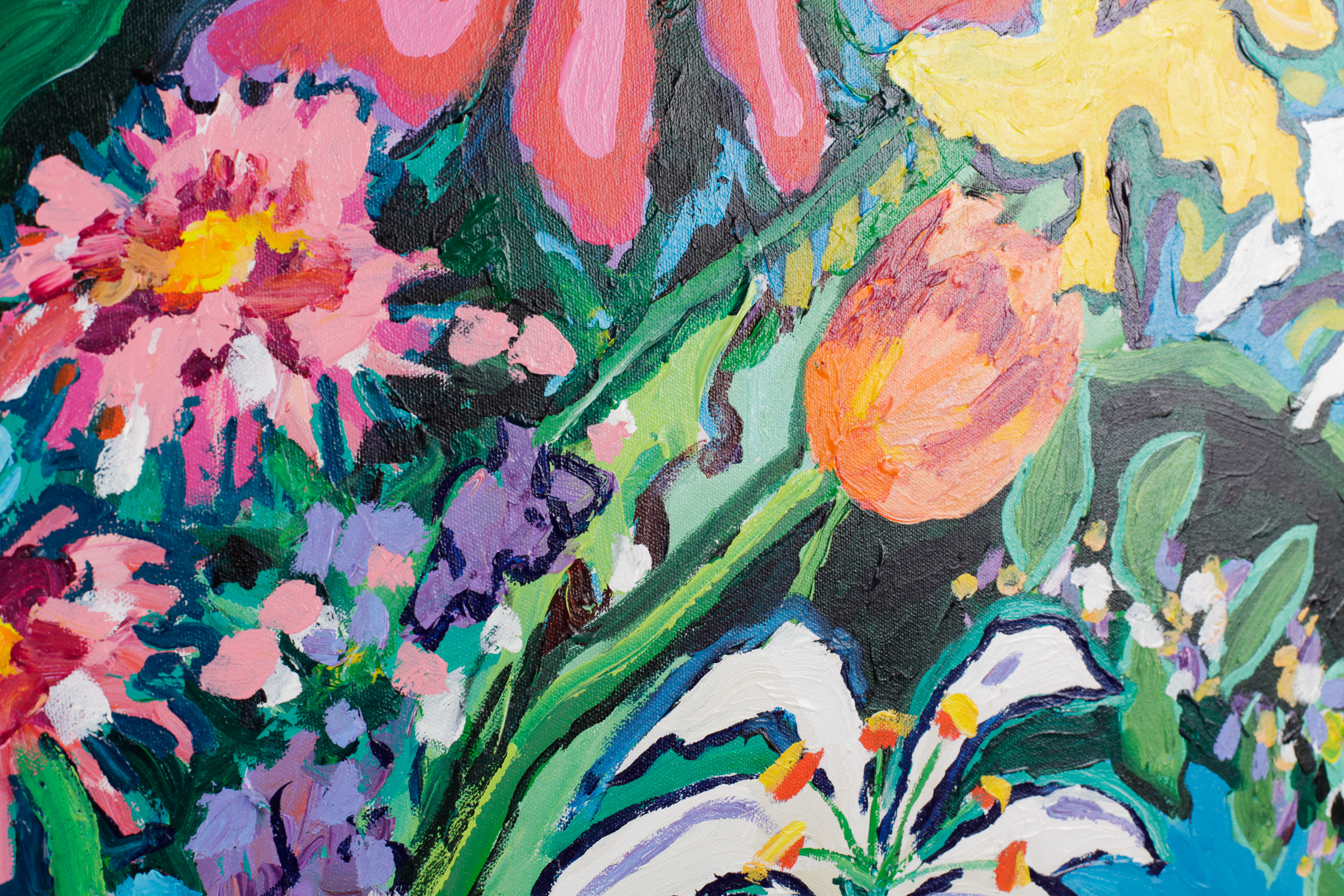 T. Mathis Vibrant Floral Painting