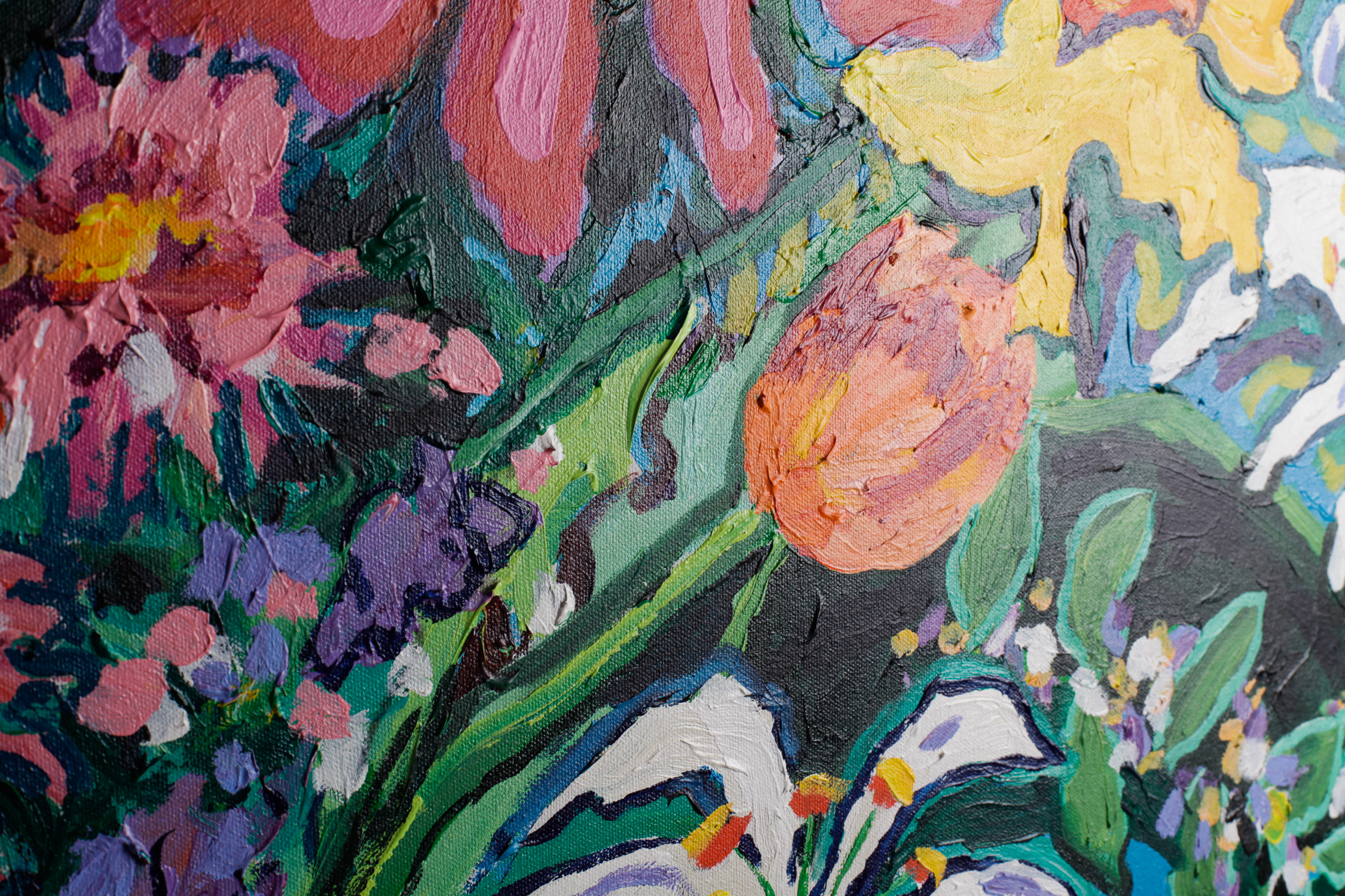 T. Mathis Vibrant Floral Painting
