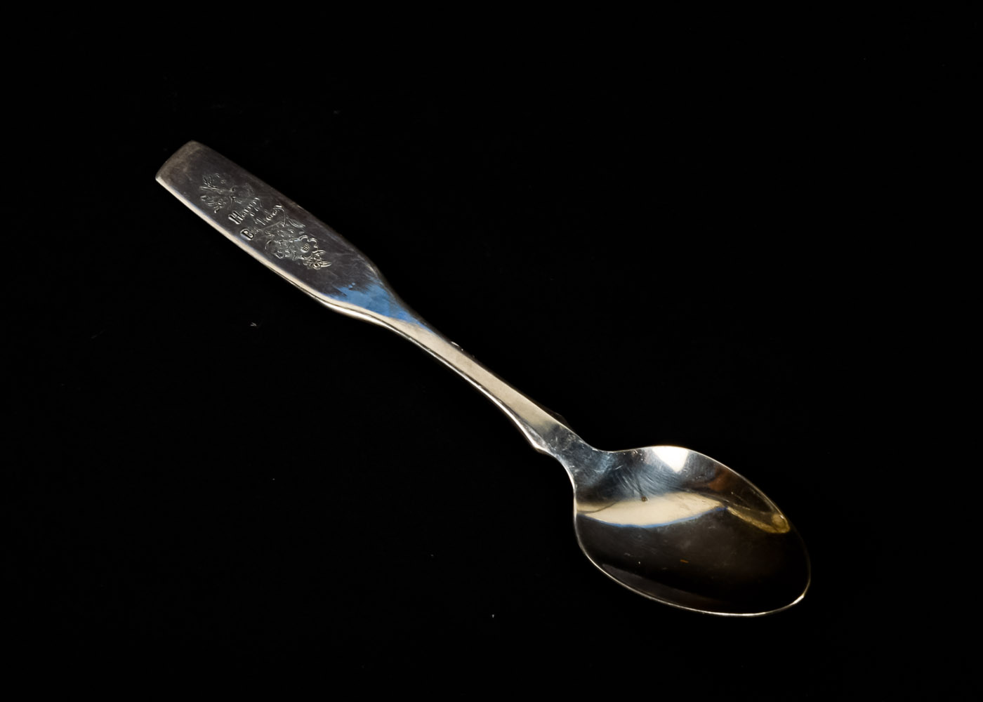Vintage ONEIDA Silversmith Happy Birthday Spoon
