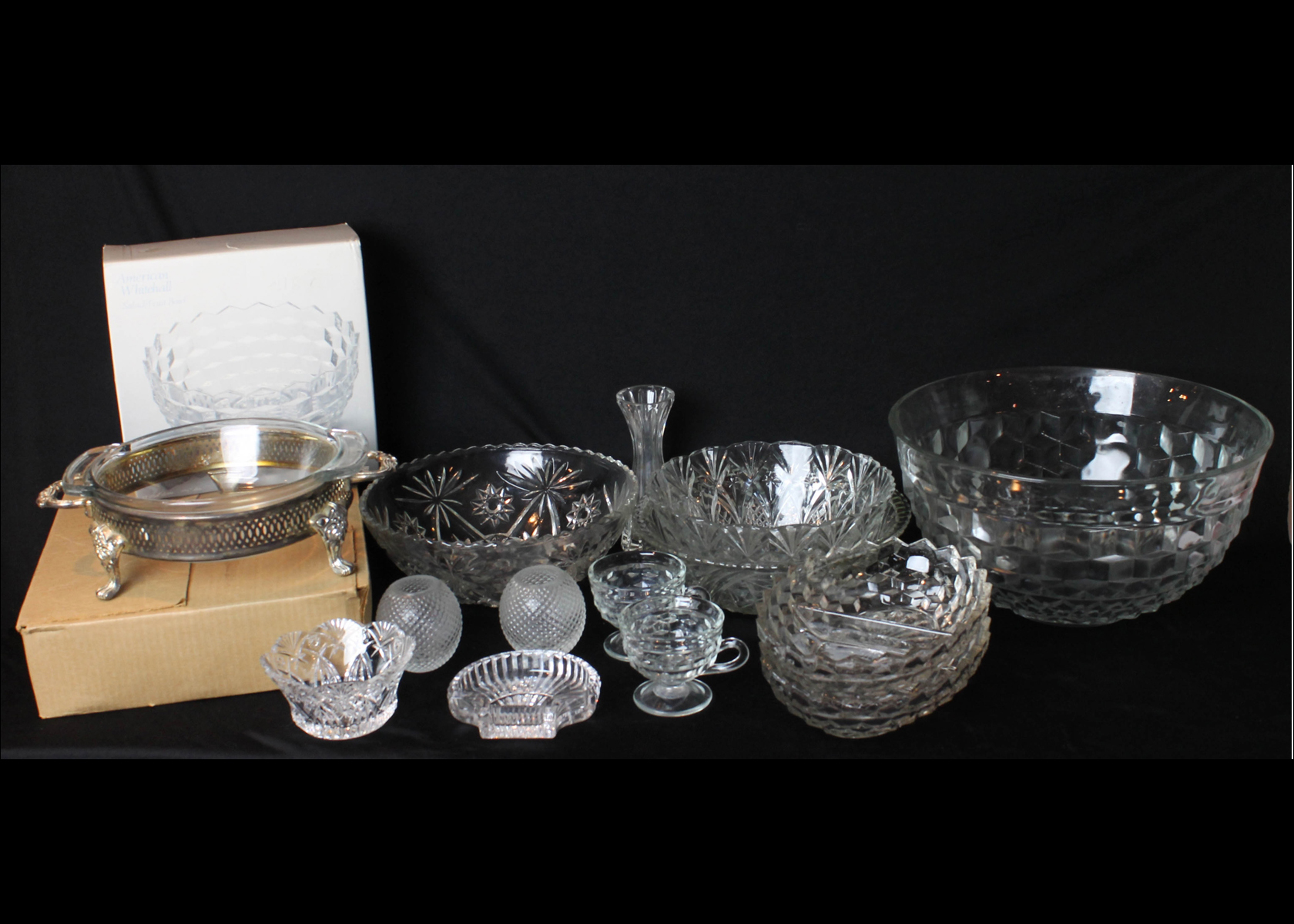 Vintage Pressed and Cut Glass Including Indiana Glass
