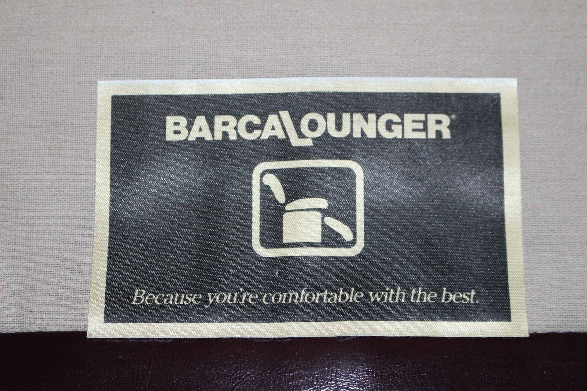 Burgundy Leather Barcalounger Wingback Recliner