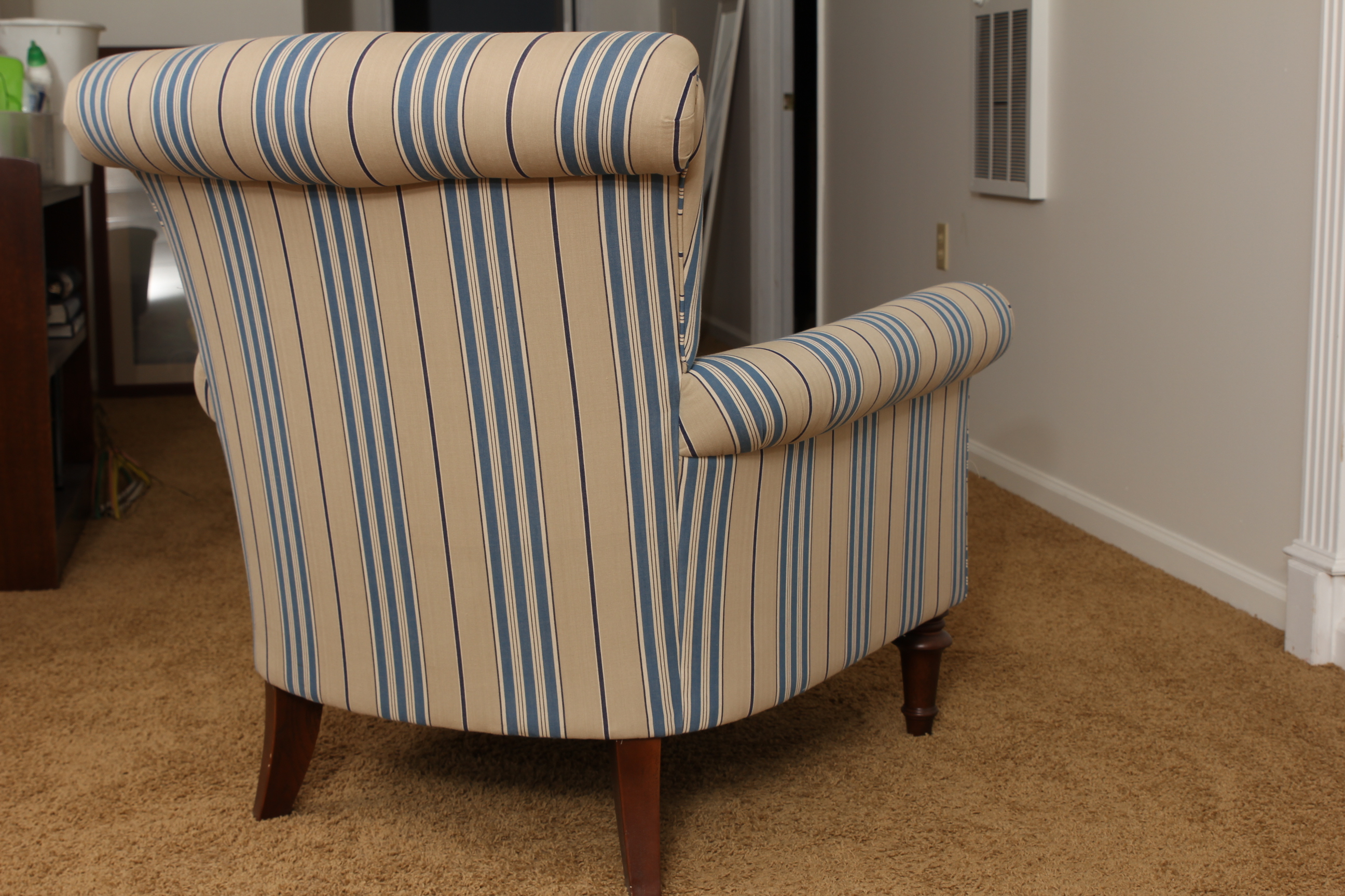 Martha Stewart and Bernhardt Regal Stripped Arm Chair