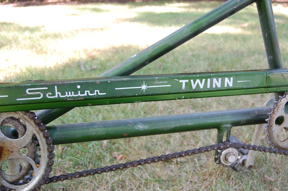Vintage Original Schwinn Twinn Tandem Bicycle with Child's Seat
