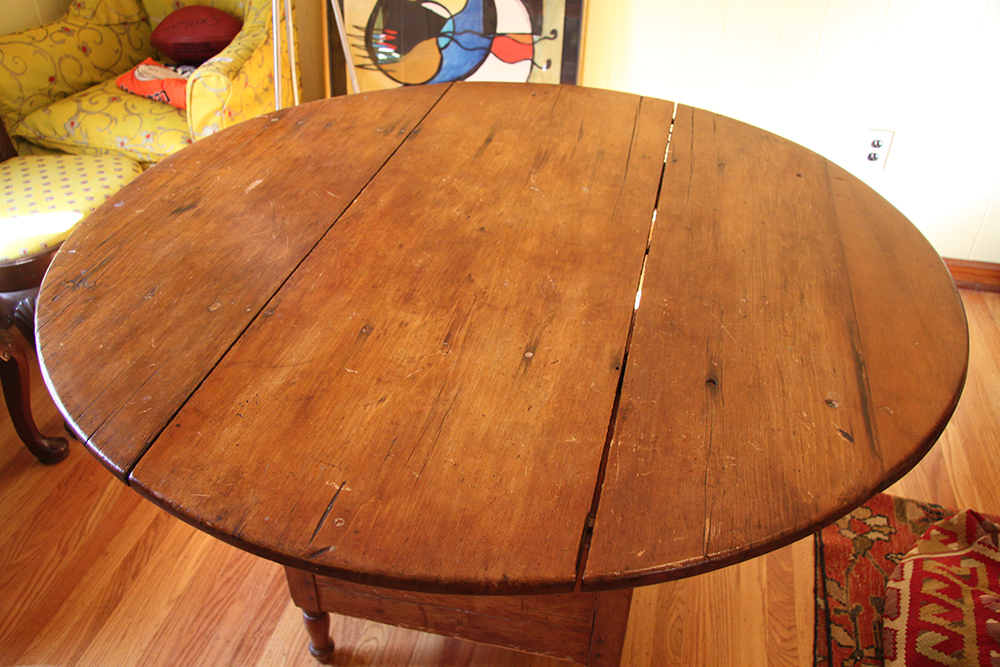 Antique Pine Tilt-Top Chair Table