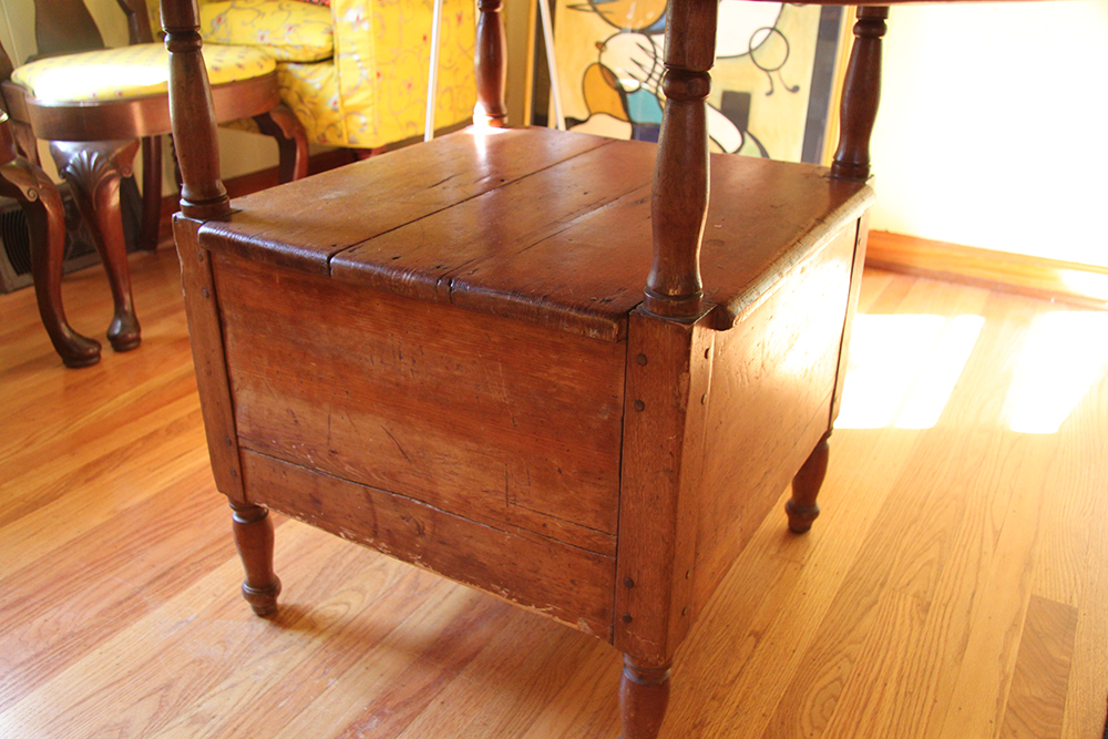 Antique Pine Tilt-Top Chair Table