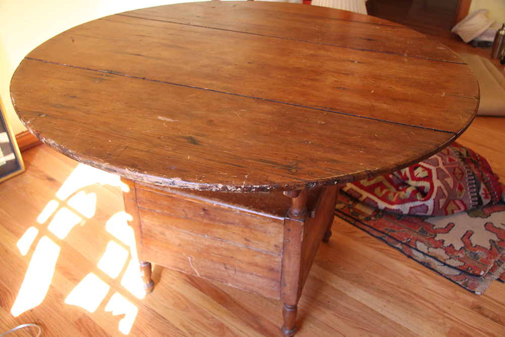 Antique Pine Tilt-Top Chair Table