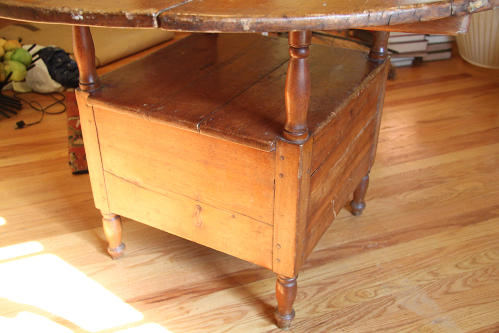 Antique Pine Tilt-Top Chair Table