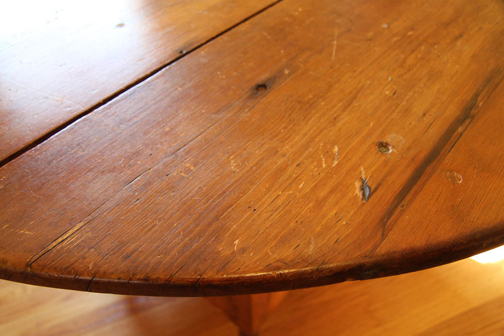 Antique Pine Tilt-Top Chair Table
