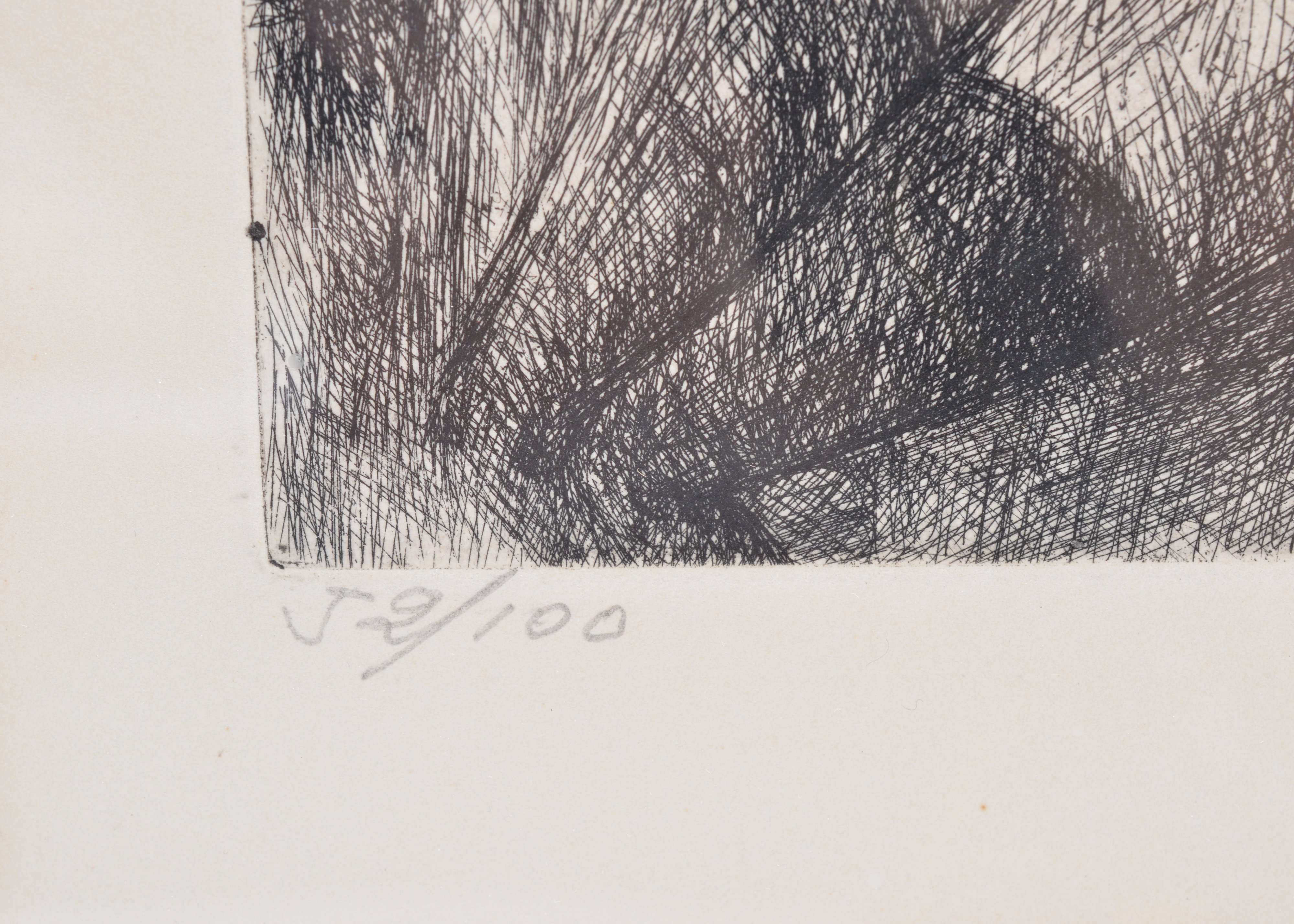 Signed Edouard Goerg Etching of Nude Model 52/100