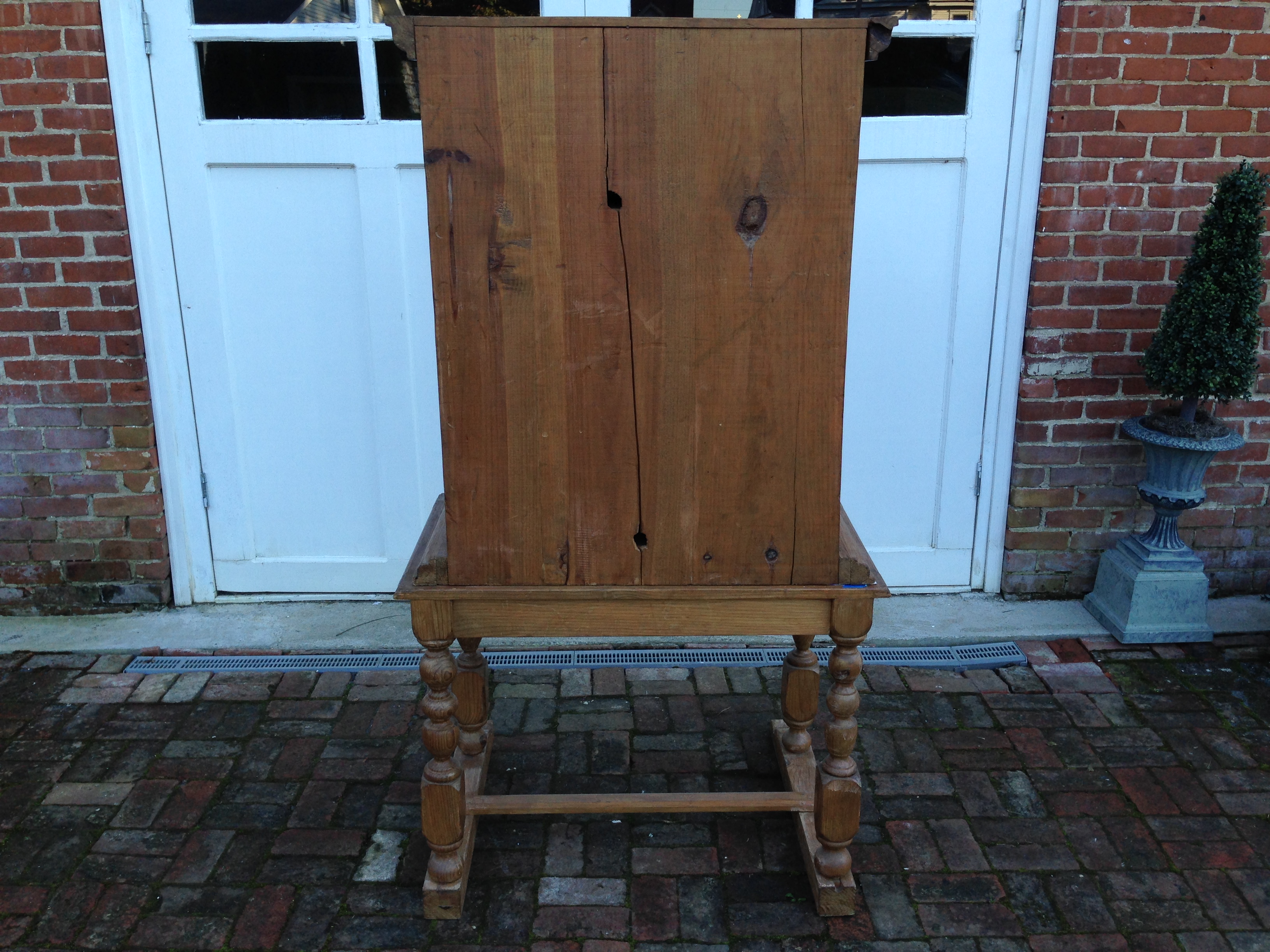 Rustic Hand Carved Mexican Cabinet on Stand
