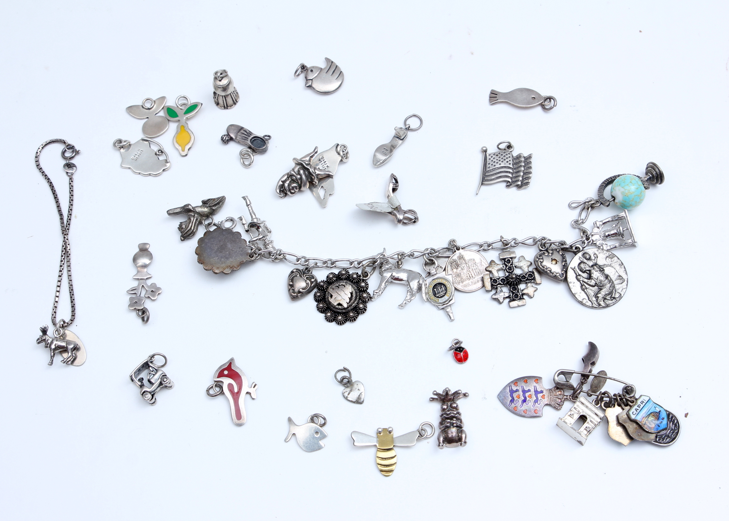 Sterling Silver Charms and Bracelets