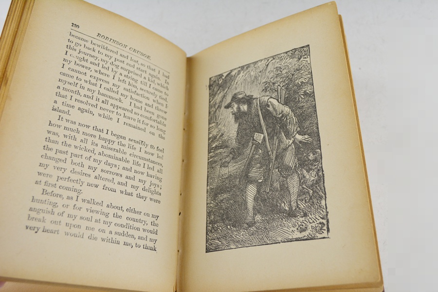 Vintage "Robinson Crusoe" Hardcover Book, Copyright 1889