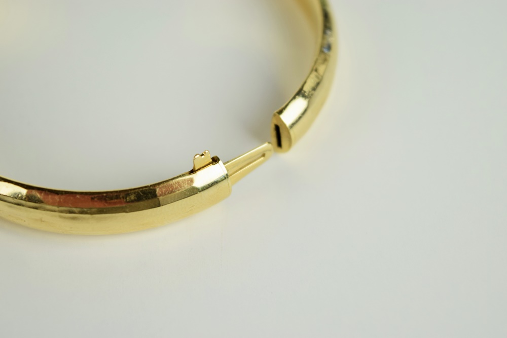 14K Yellow Gold Bangle and Slide