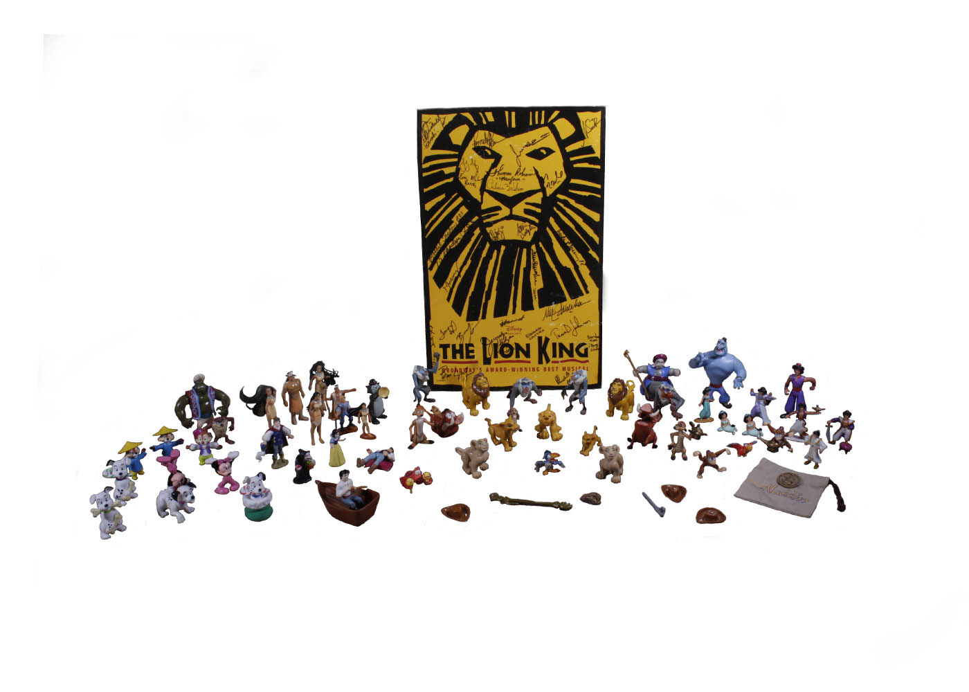 Signed "Lion King: the Musical" Print and Disney Figurines