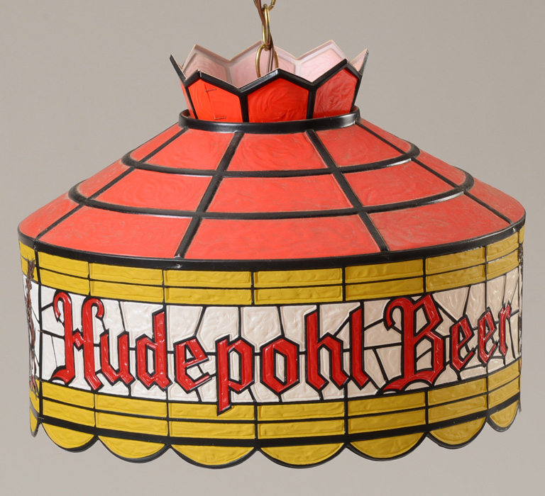 Vintage Hudepohl Beer Plastic Hanging Lamp Everything But The House