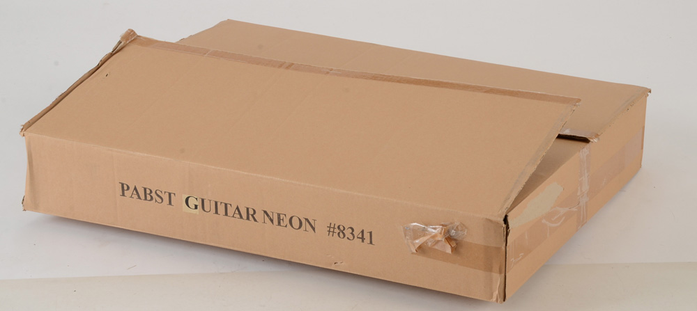 Contemporary Pabst Blue Ribbon Guitar Neon Light