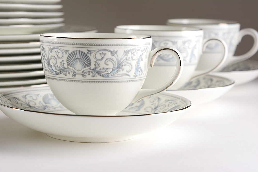 Wedgwood "White Dolphins" Bone China Set