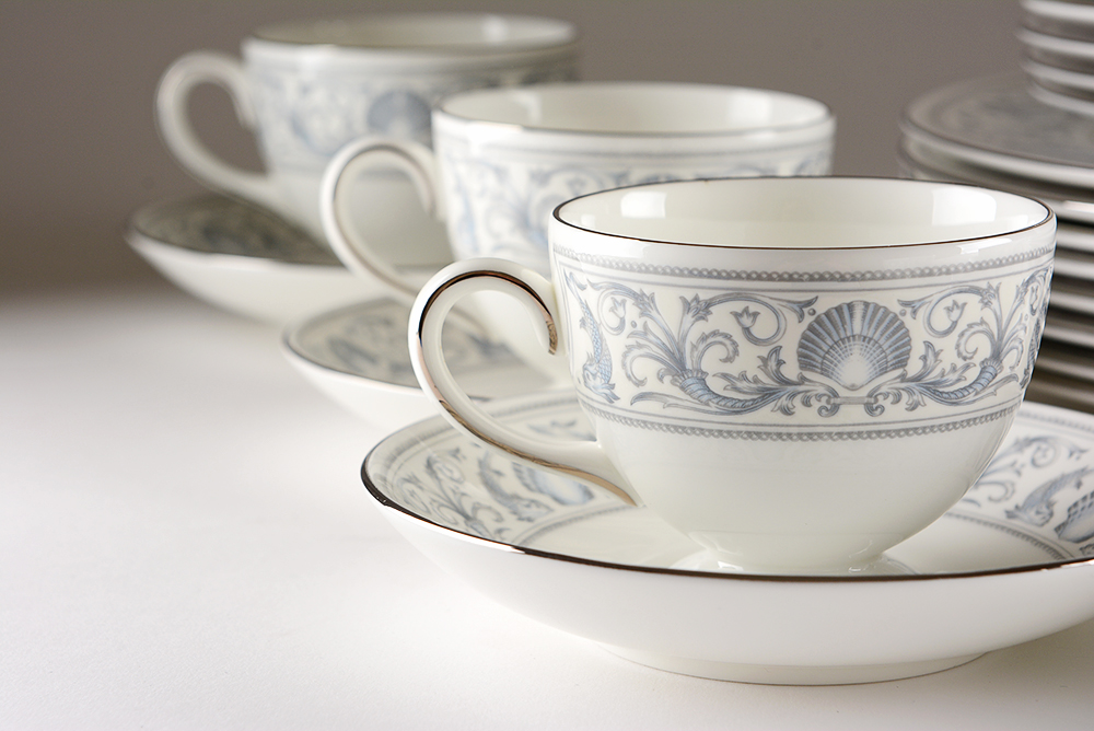 Wedgwood "White Dolphins" Bone China Set