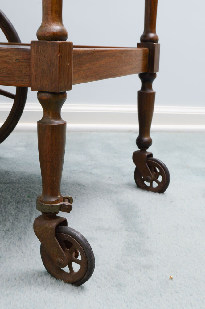 Antique Mahogany Tea Cart