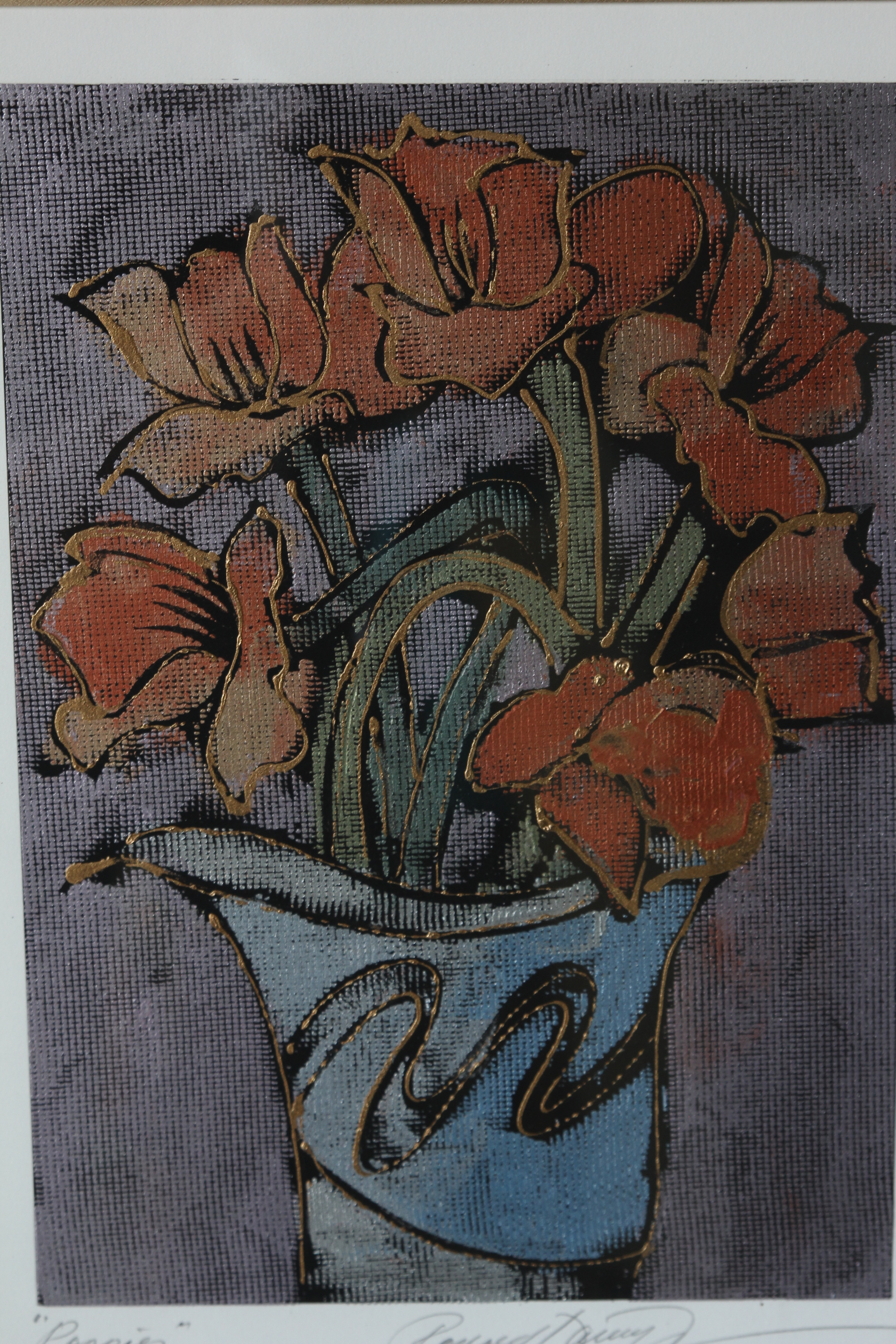 "Poppies" Serigraph by Ronald David Thompson