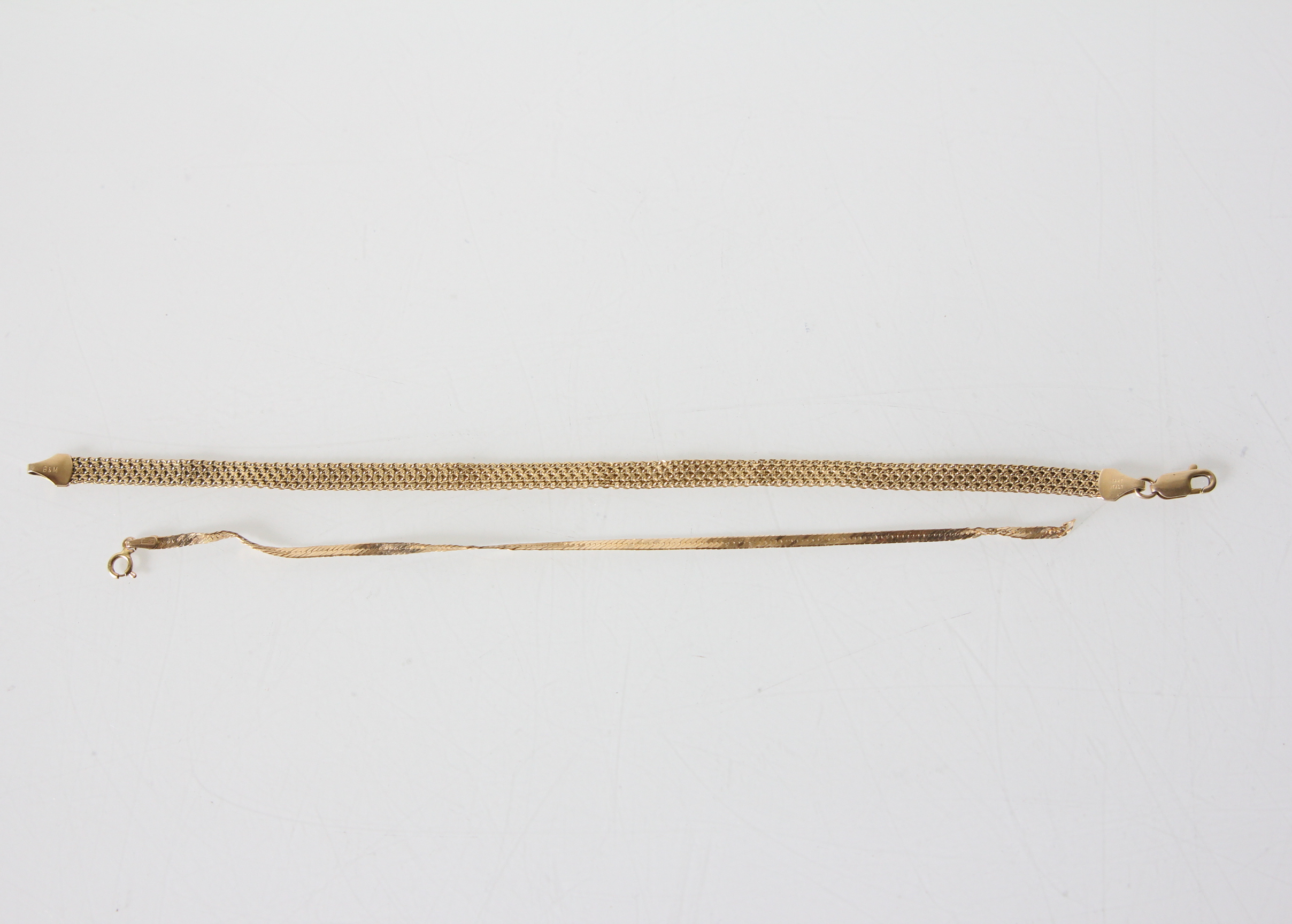 Two 14K Yellow Gold Bracelets