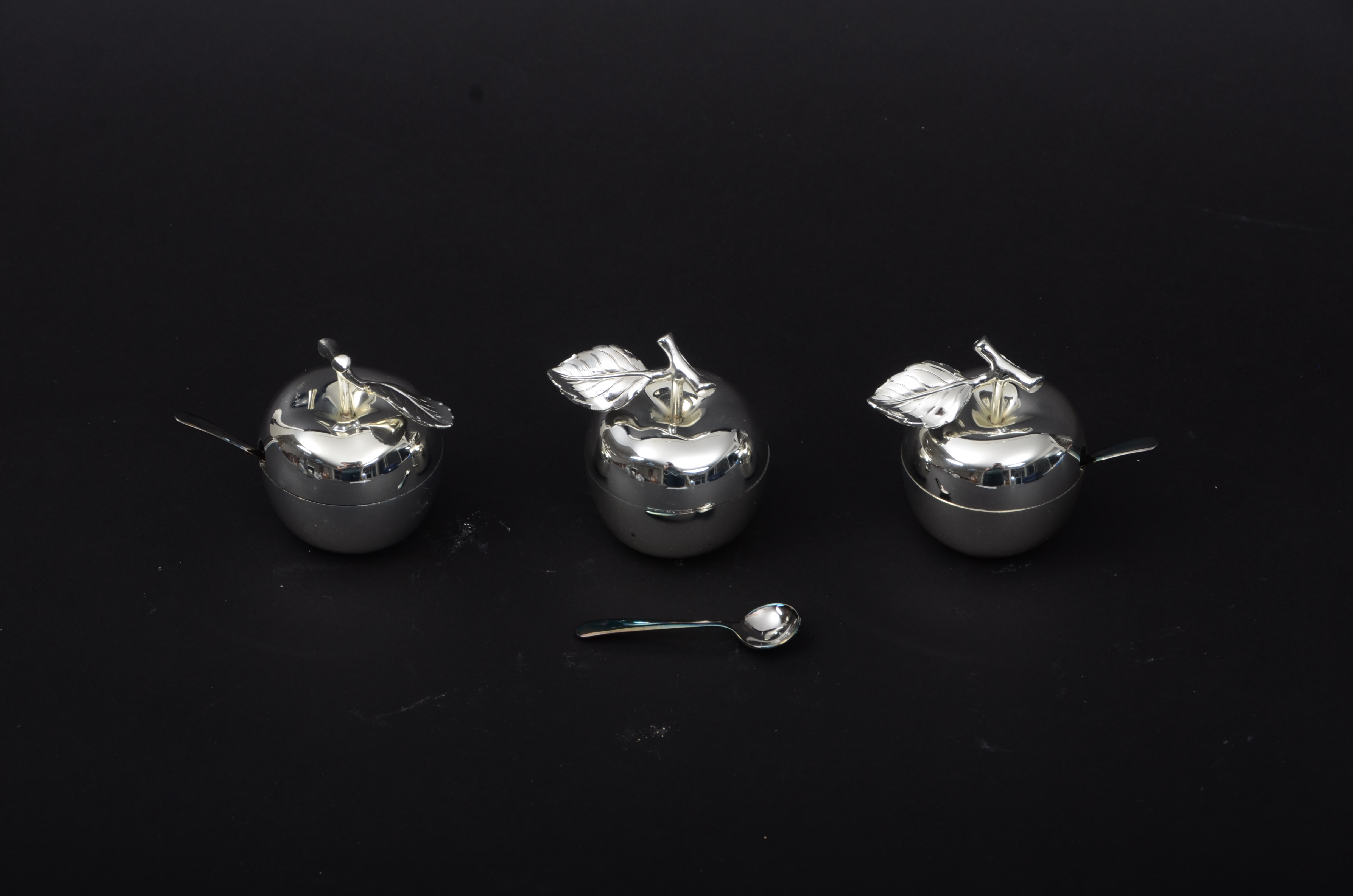 WM. A. Rogers Silver Plate Covered Condiment Dishes