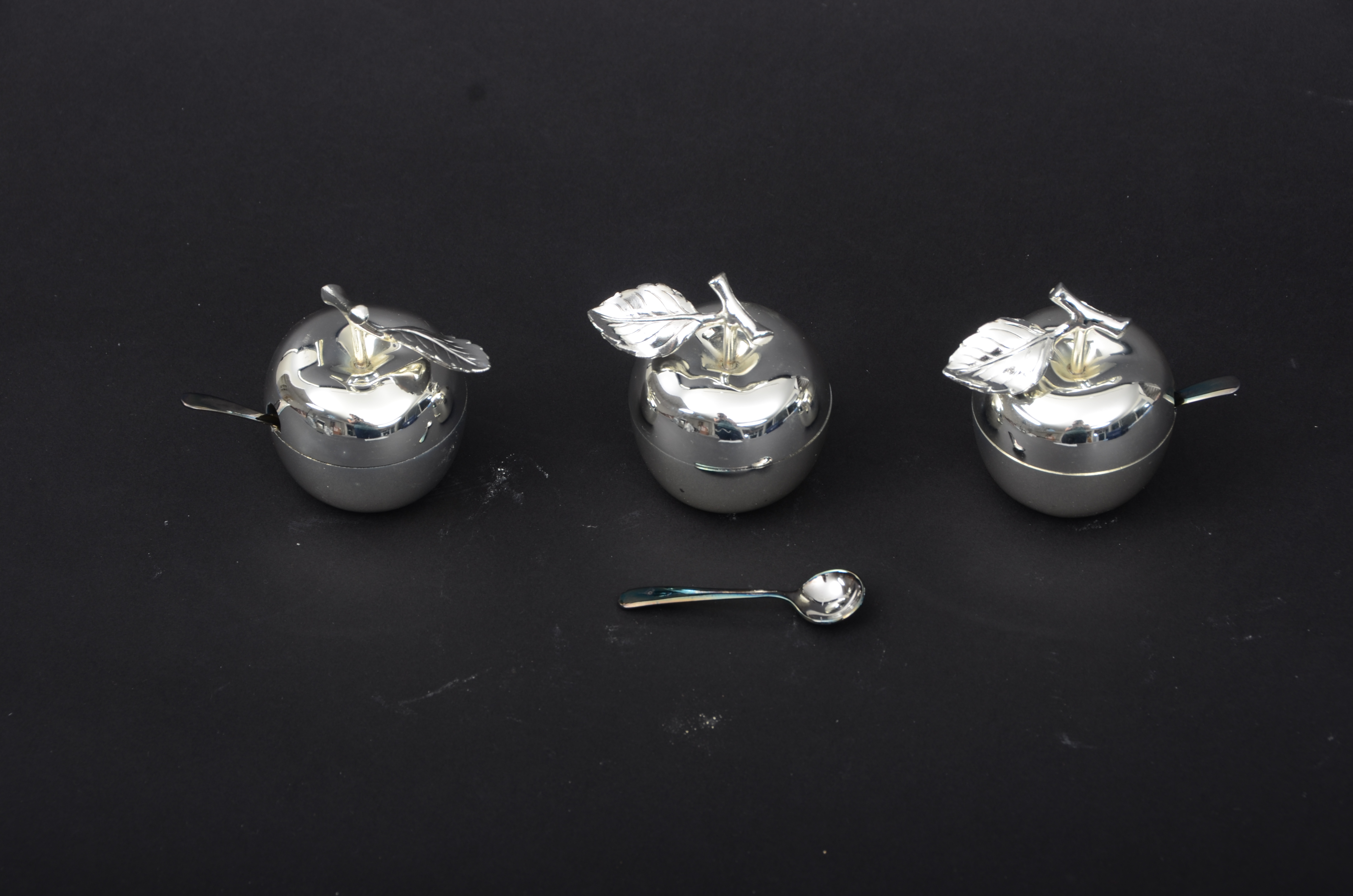 WM. A. Rogers Silver Plate Covered Condiment Dishes