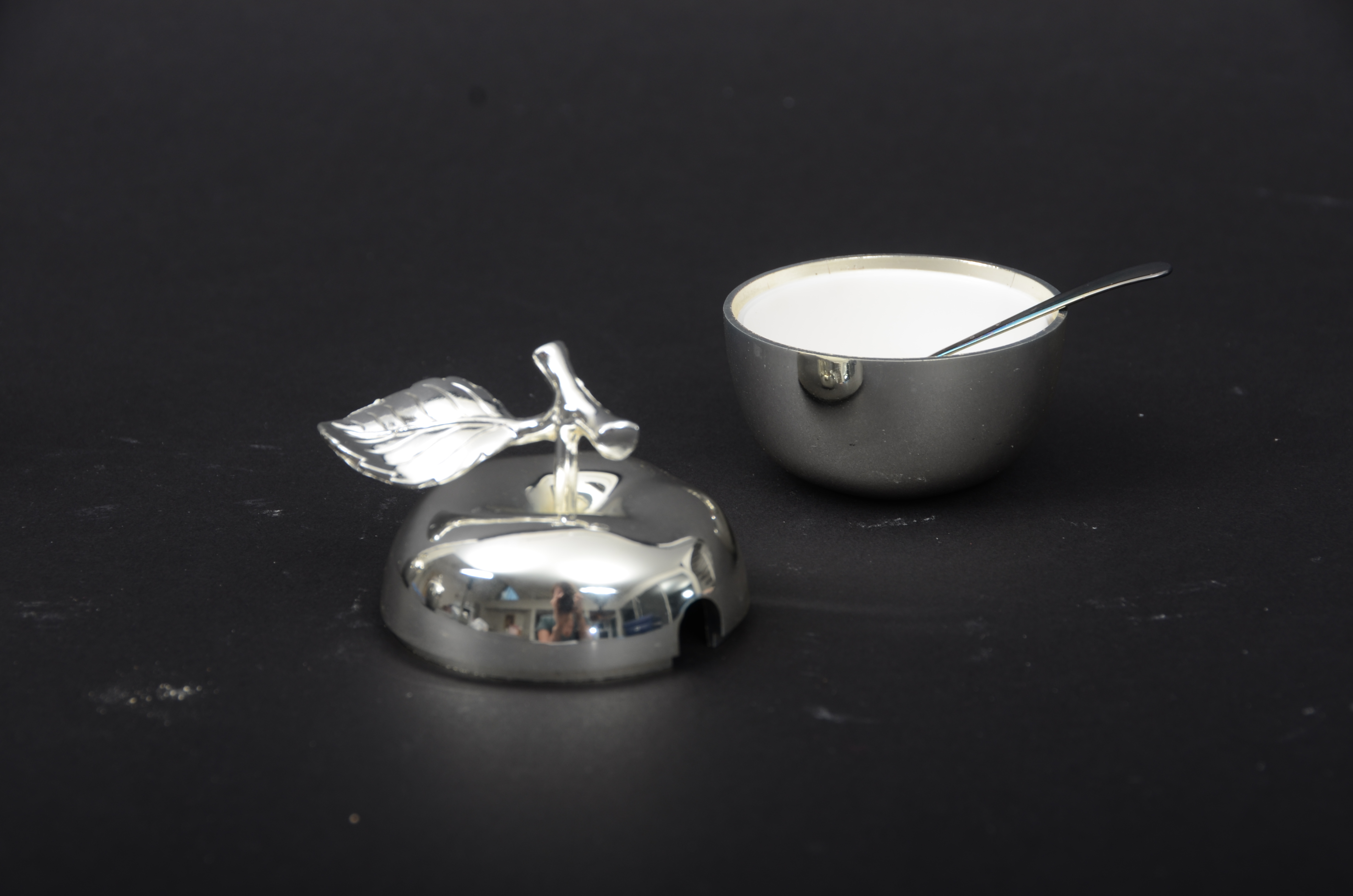 WM. A. Rogers Silver Plate Covered Condiment Dishes