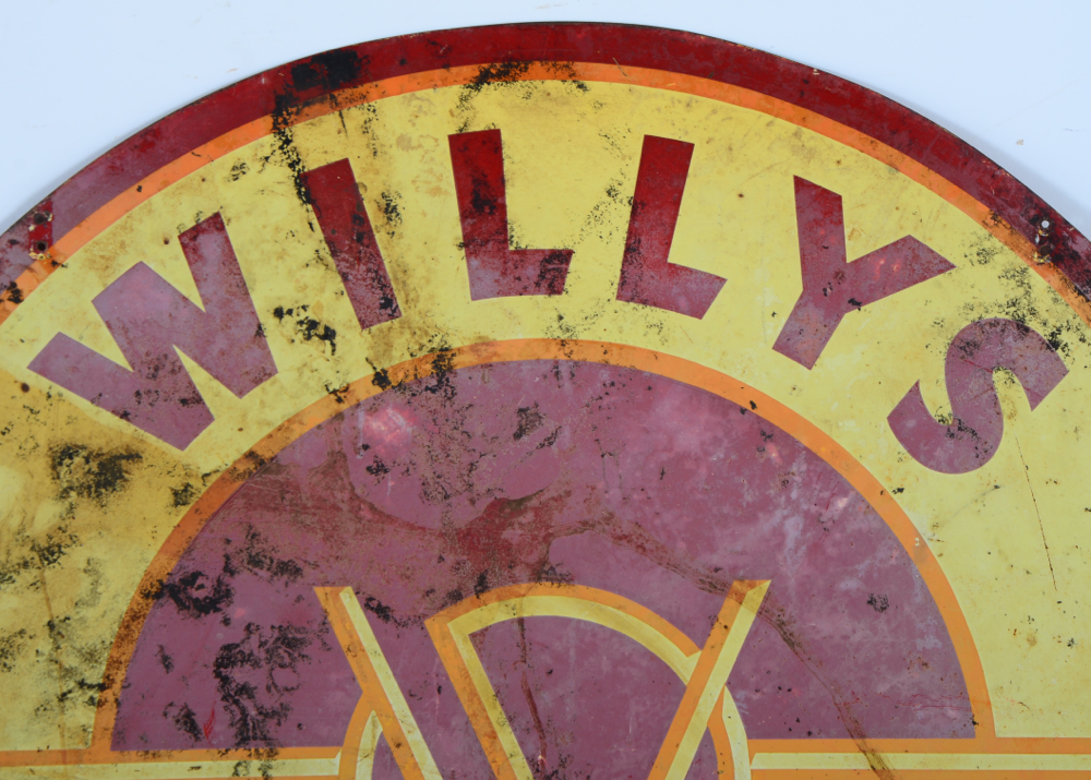 Vintage Willys Sales and Service Metal Sign