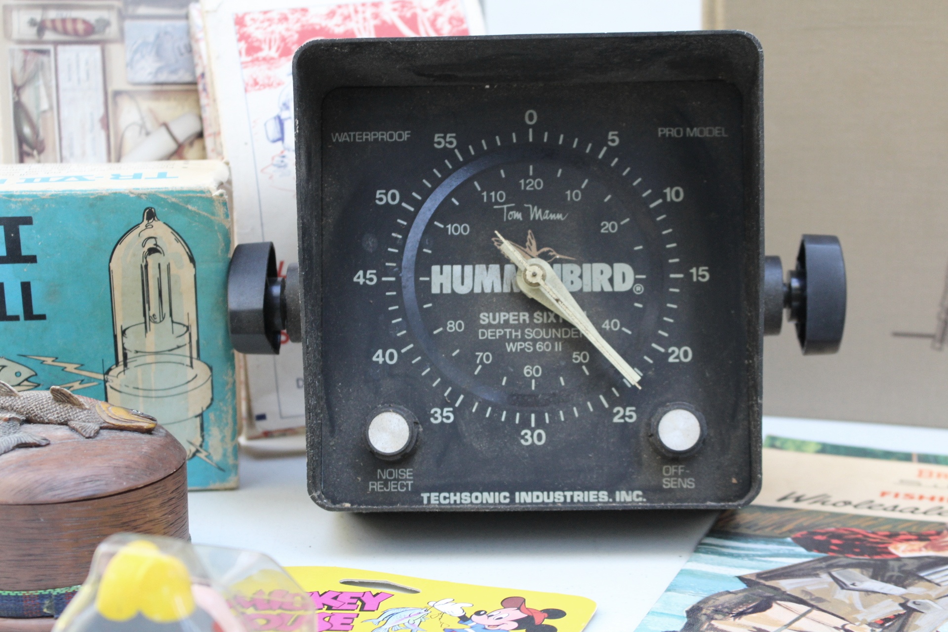 Abu Garcia Ambassedeur Box, Reference Books, Fish Finder Clock +