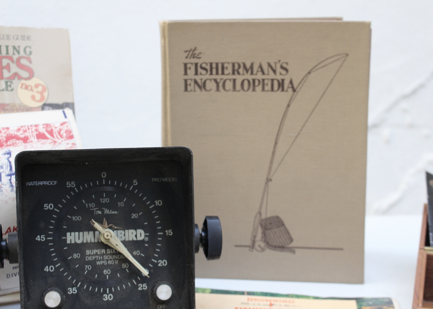 Abu Garcia Ambassedeur Box, Reference Books, Fish Finder Clock +