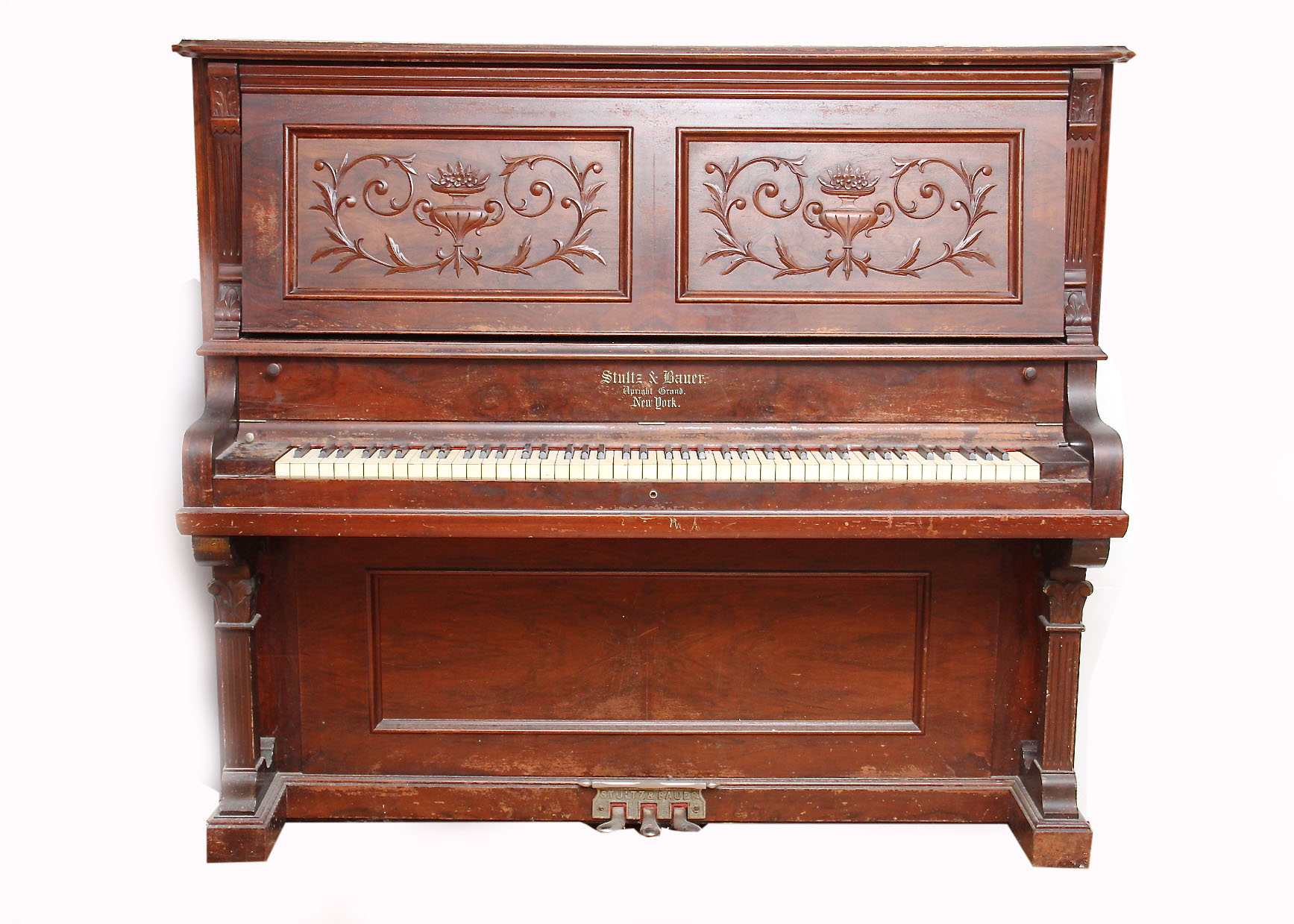 Stultz & Bauer 1895 Upright Grand Piano