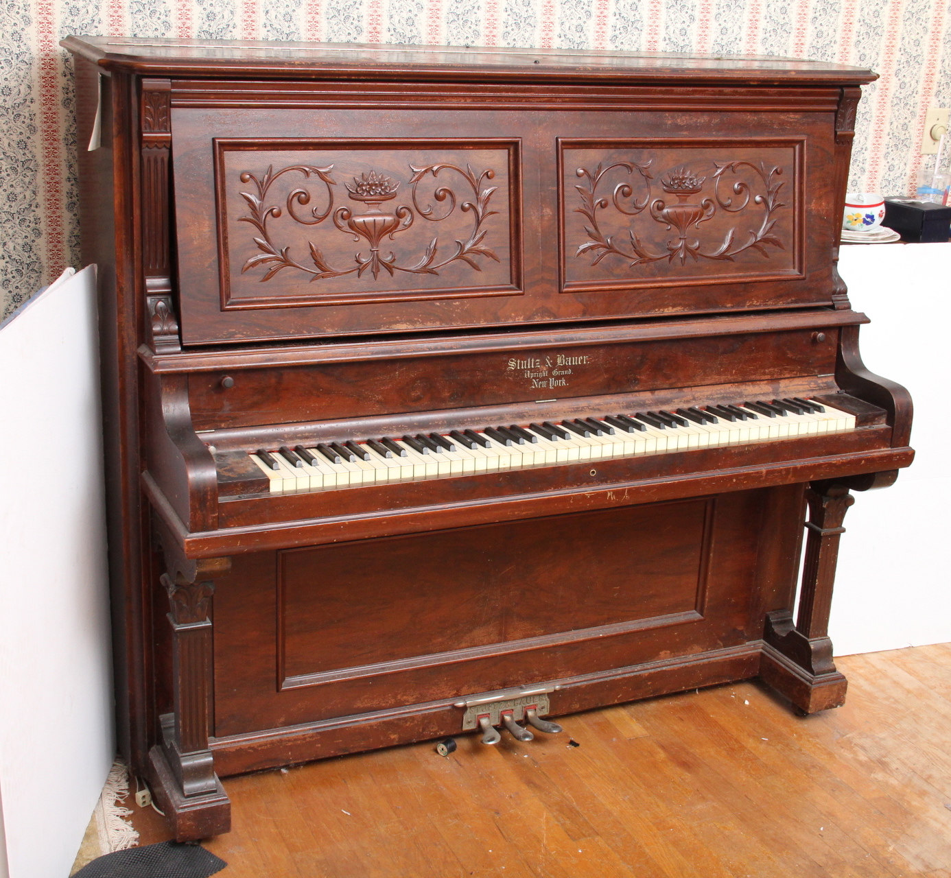 Stultz & Bauer 1895 Upright Grand Piano