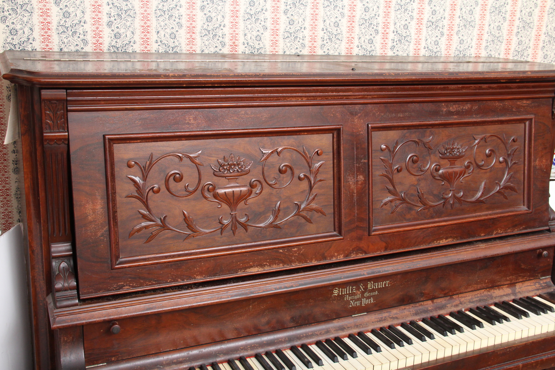 Stultz & Bauer 1895 Upright Grand Piano