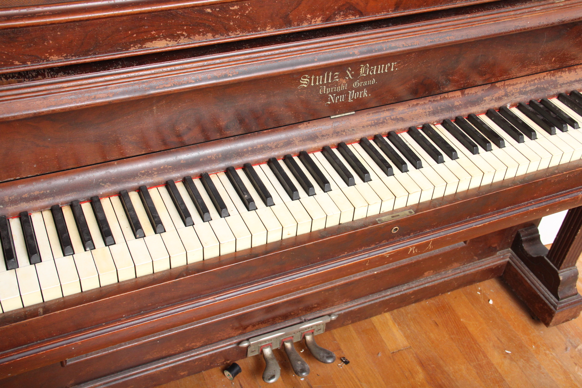 Stultz & Bauer 1895 Upright Grand Piano