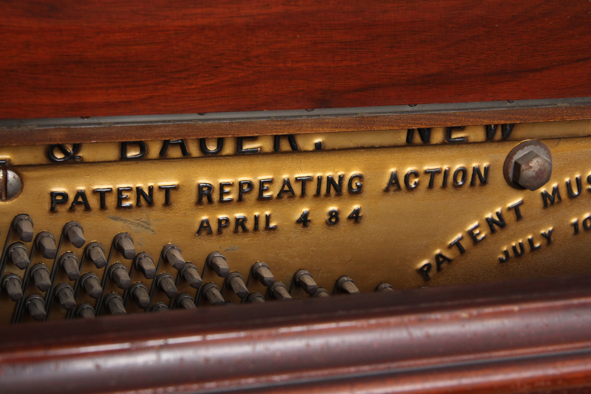 Stultz & Bauer 1895 Upright Grand Piano