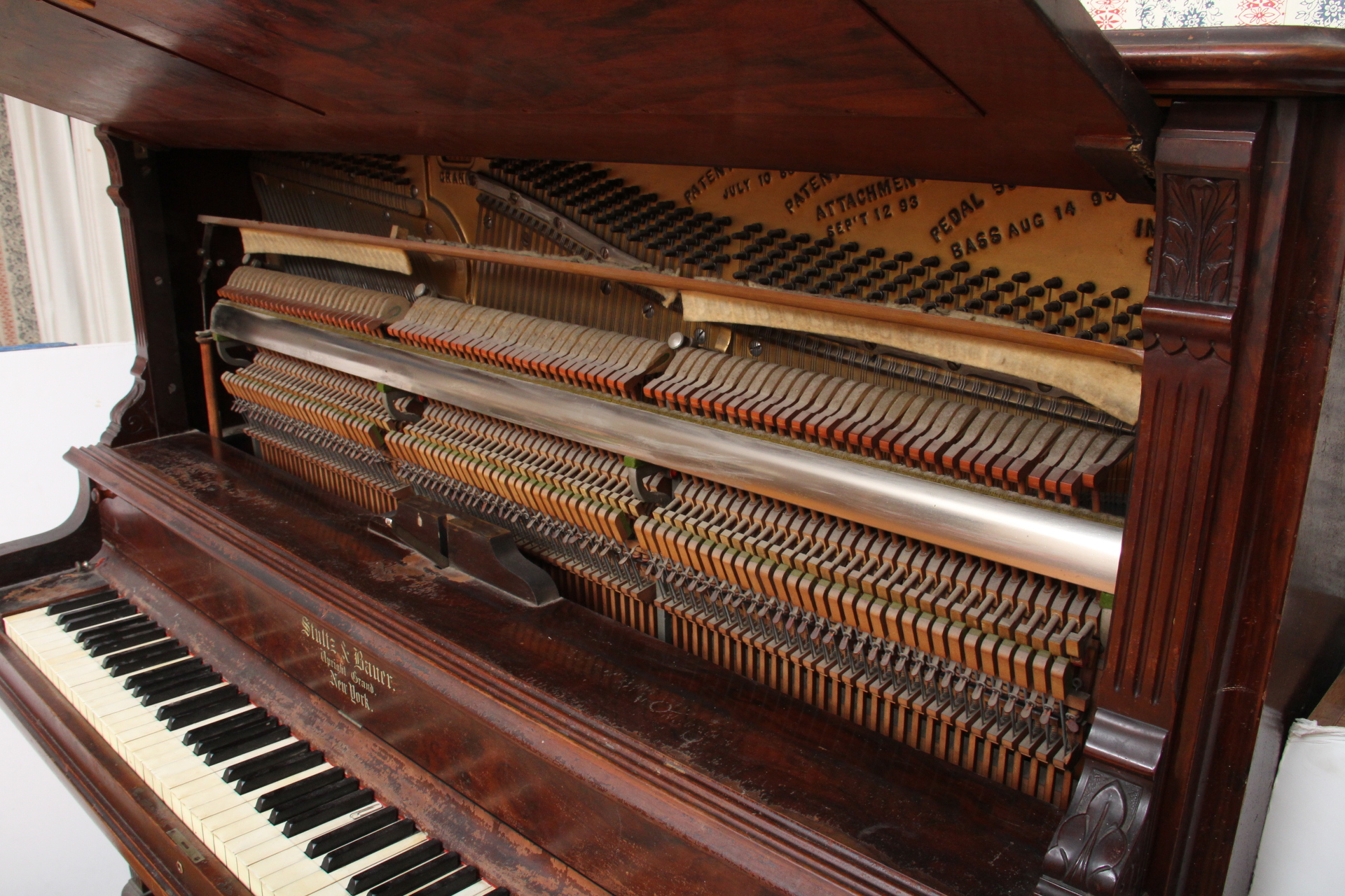 Stultz & Bauer 1895 Upright Grand Piano