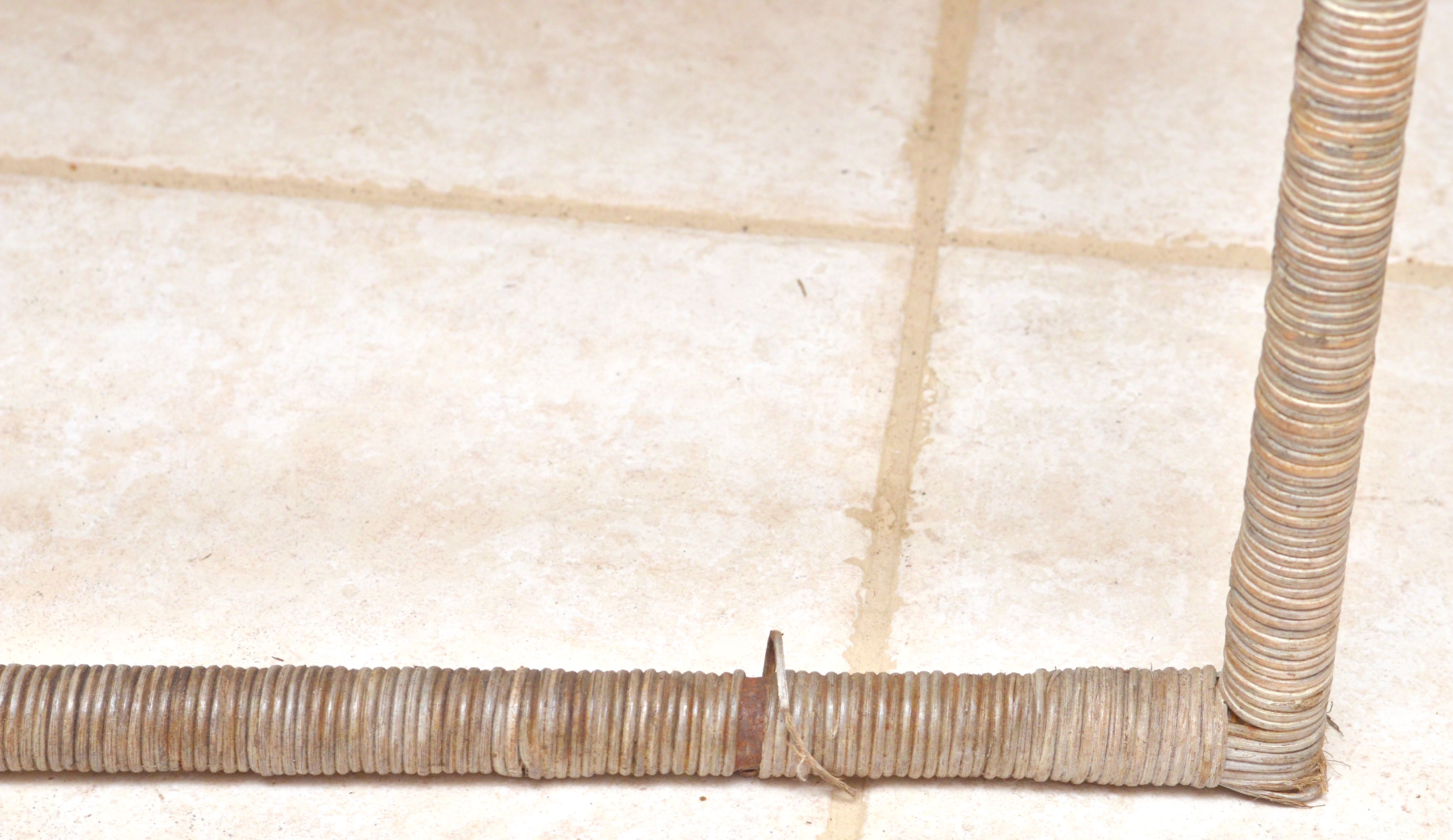 Pair of Square Wicker Tables