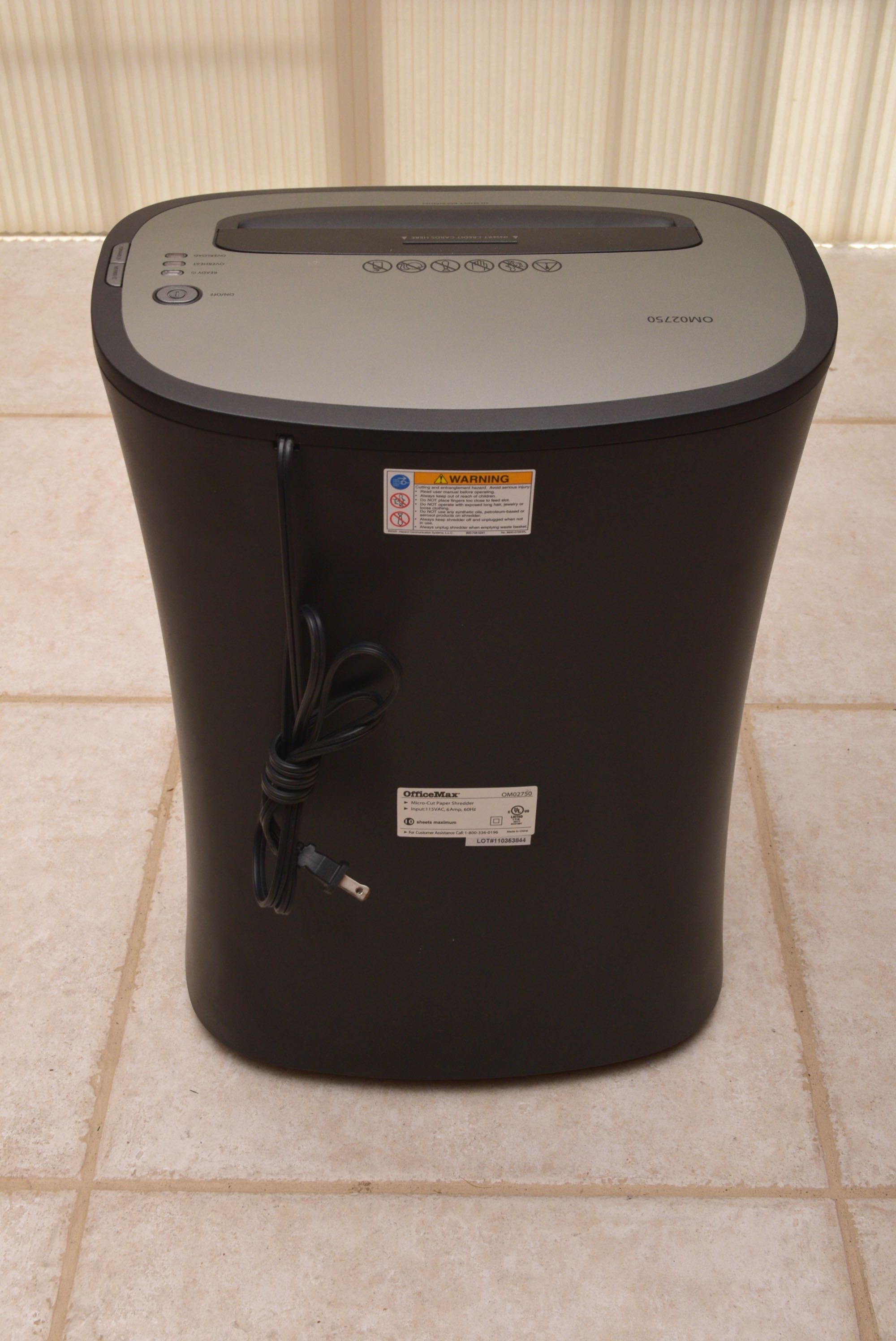 Office Max Microcut Paper Shredder