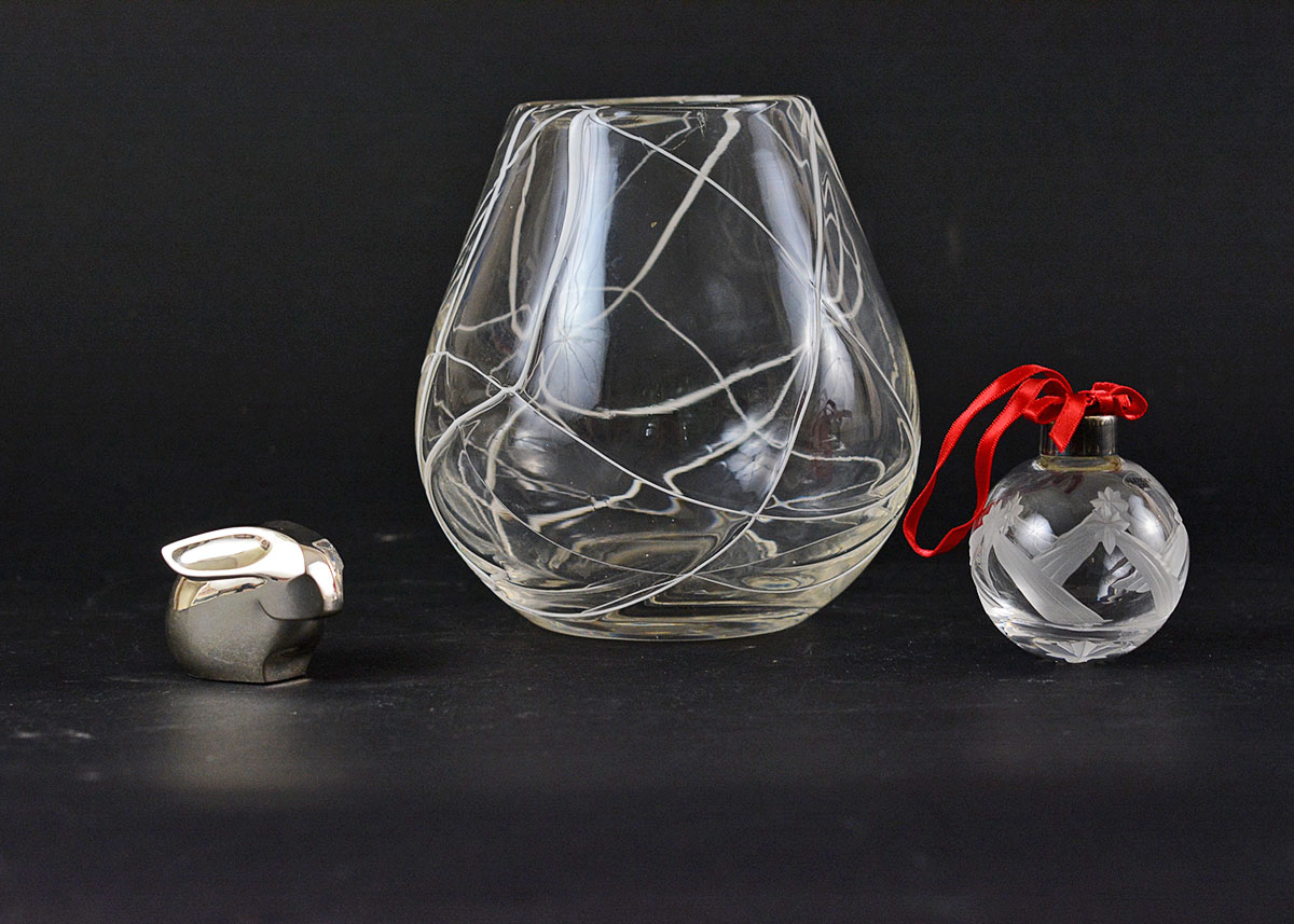 Modern Decor Collection of Silver and Glass