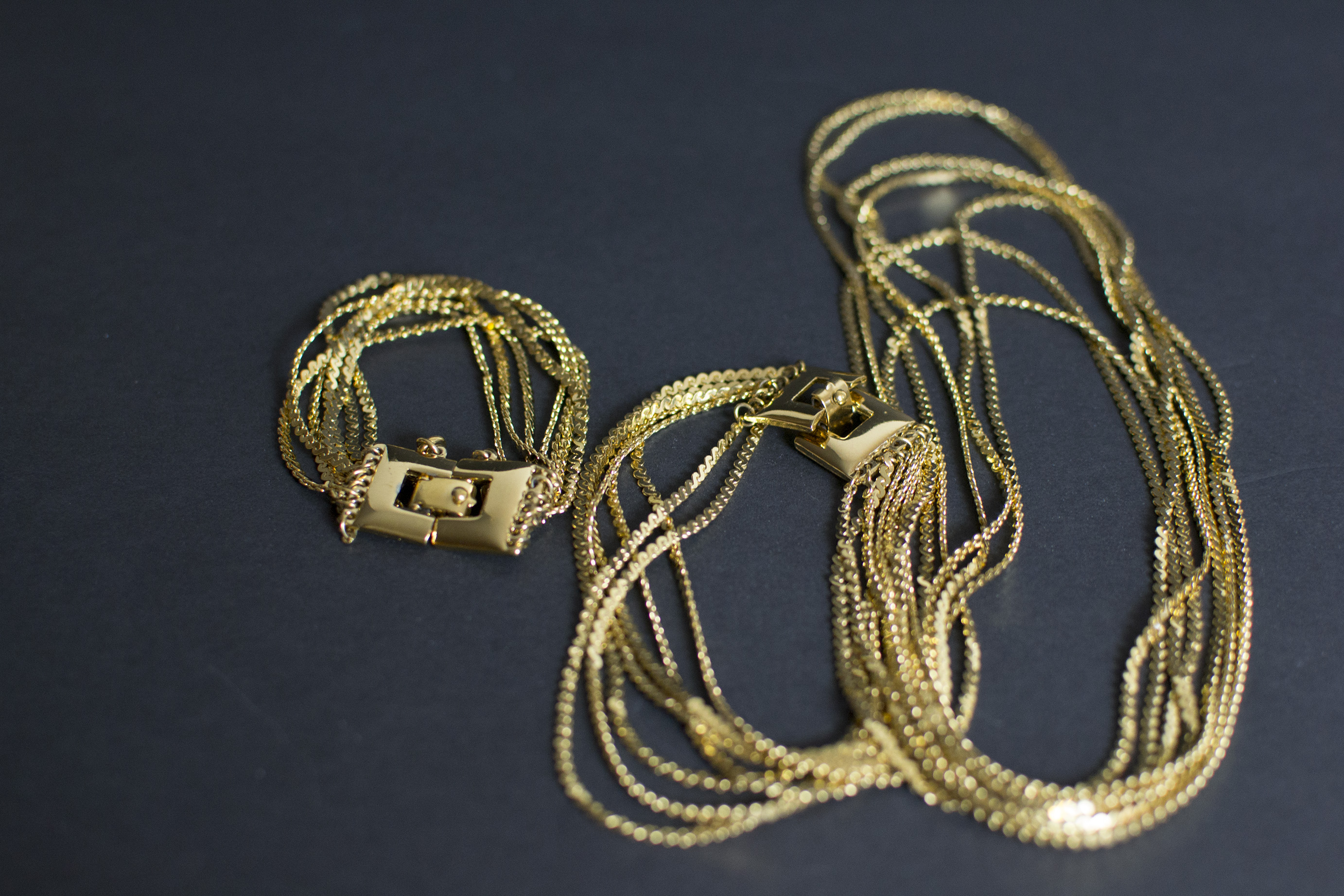Set of Gold Tone Jewelry