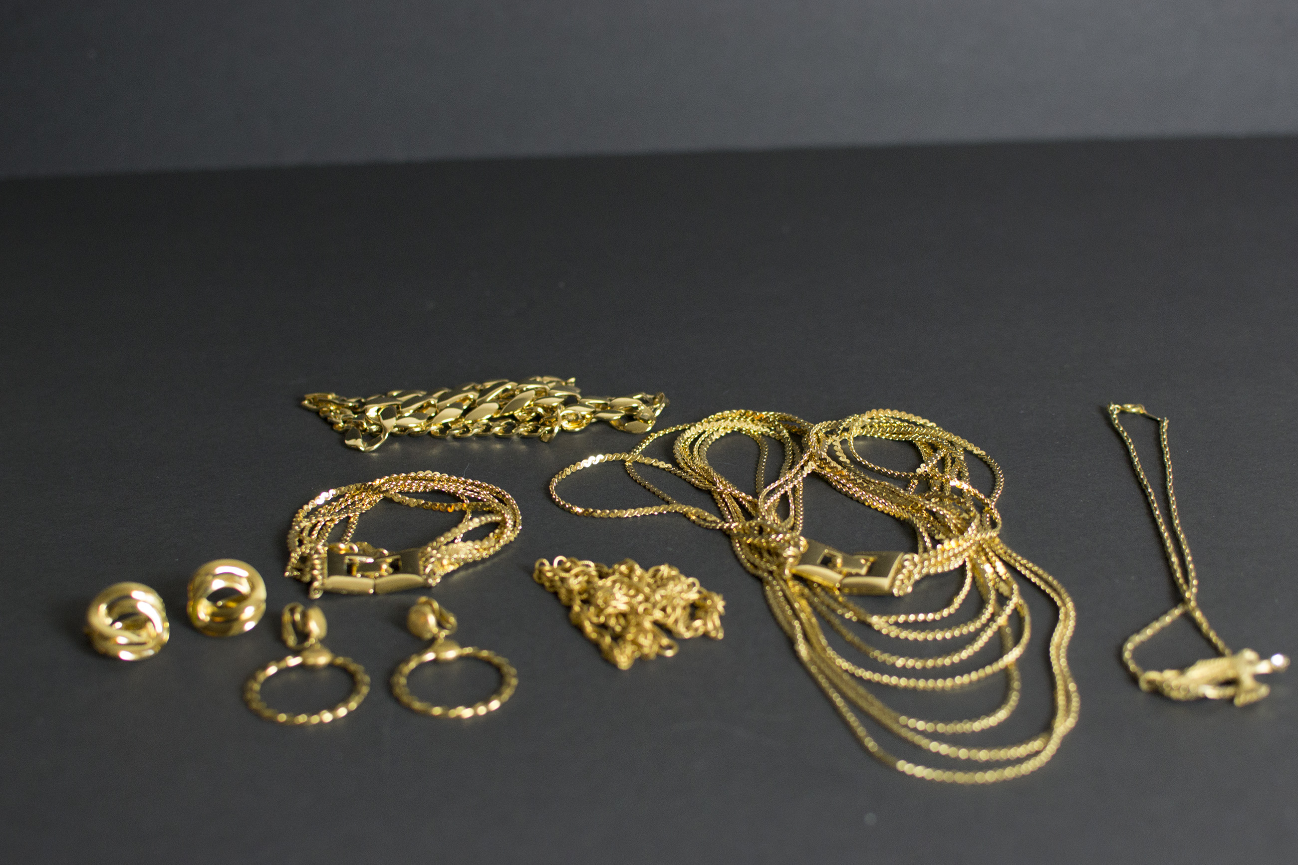 Set of Gold Tone Jewelry