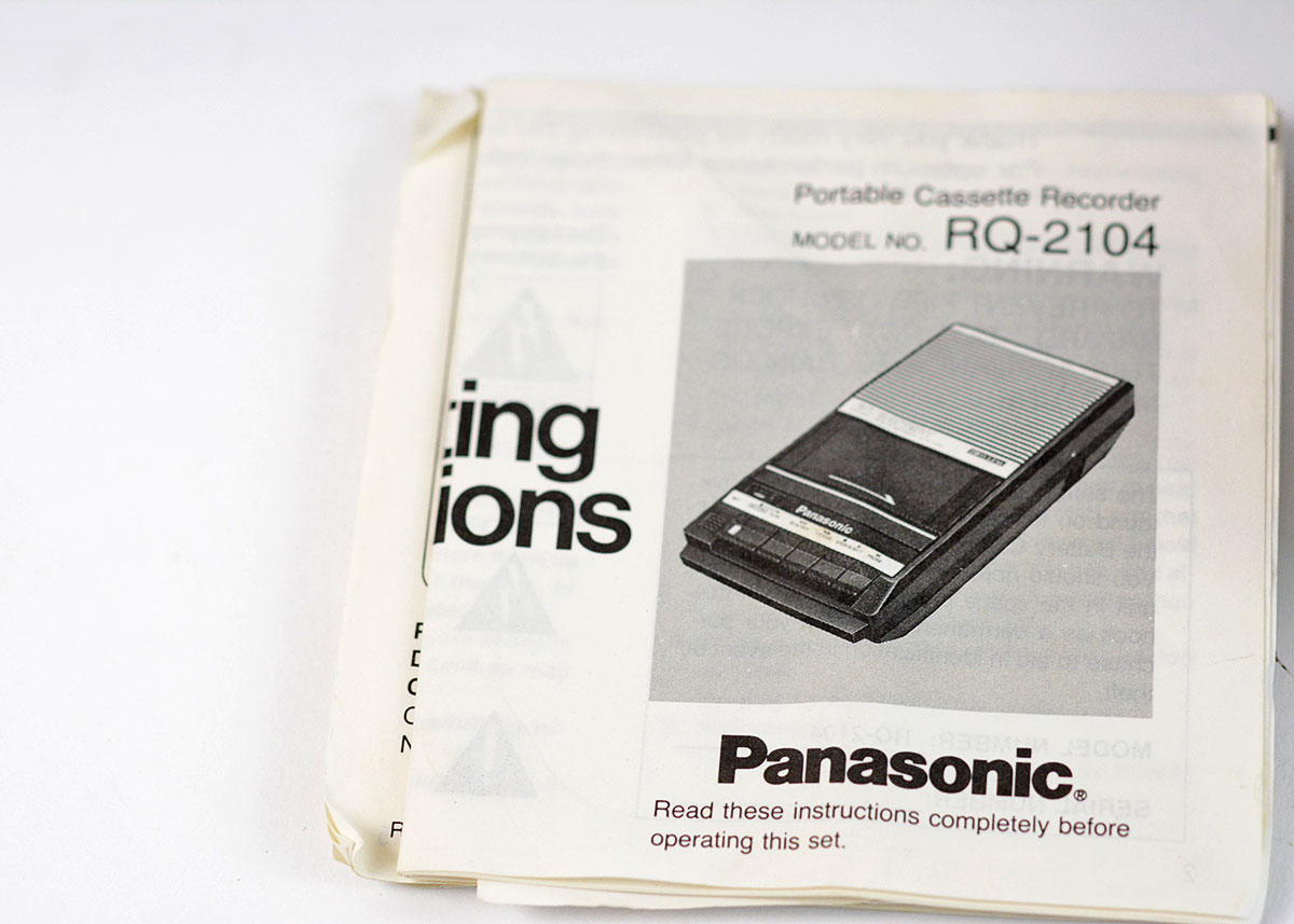 Panasonic Portable Cassette Recorder