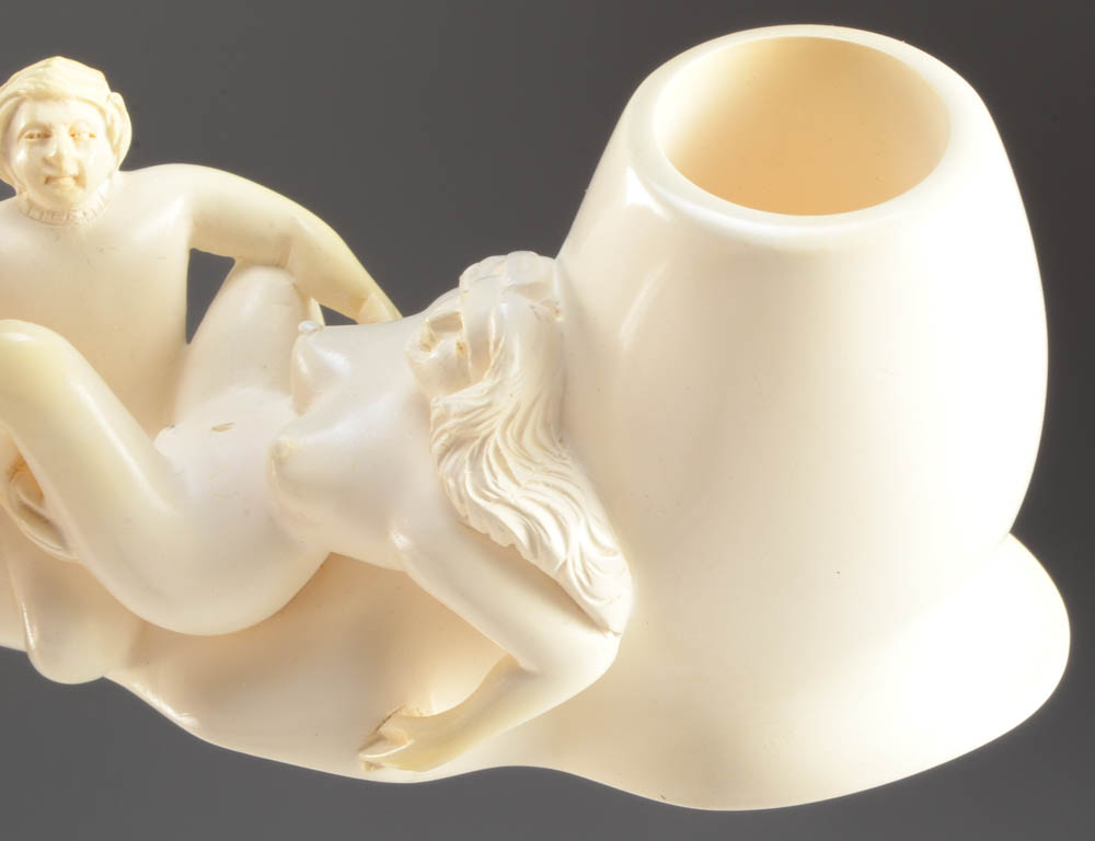 Signed Ismet Bekler Erotic Meerschaum Tobacco Pipe