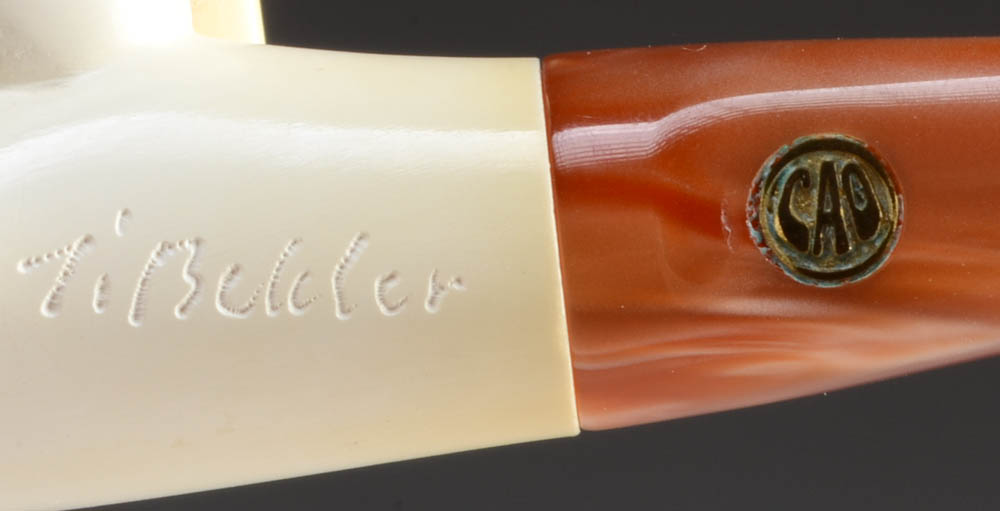 Signed Ismet Bekler Erotic Meerschaum Tobacco Pipe