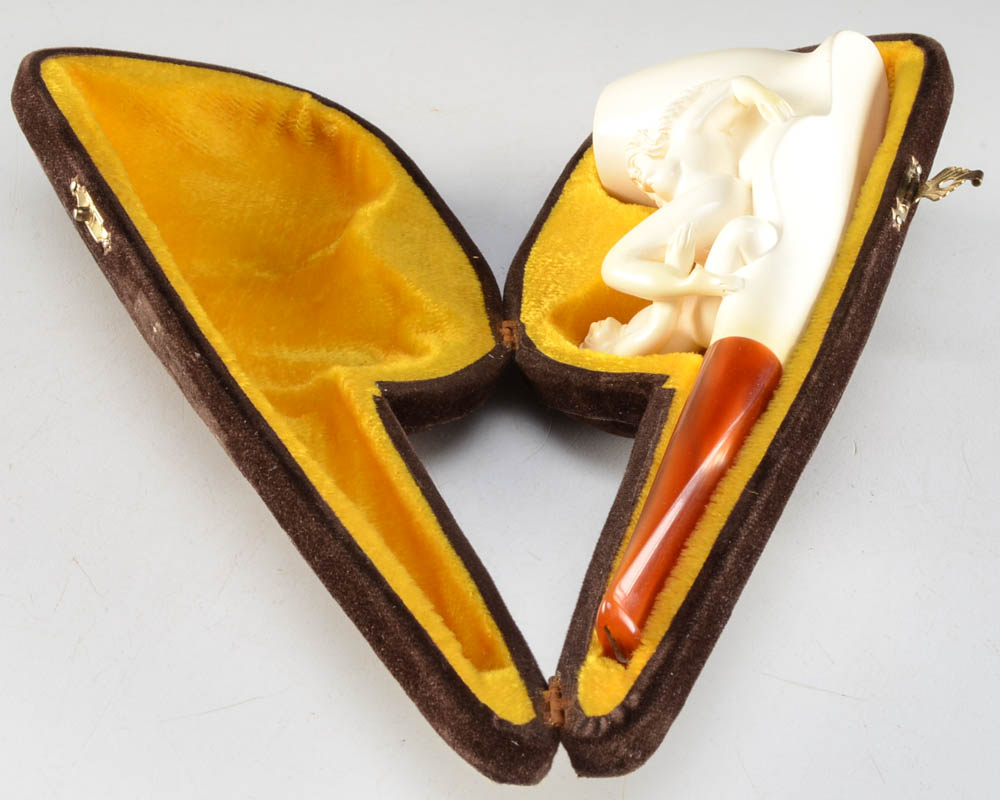 Signed Ismet Bekler Erotic Meerschaum Tobacco Pipe